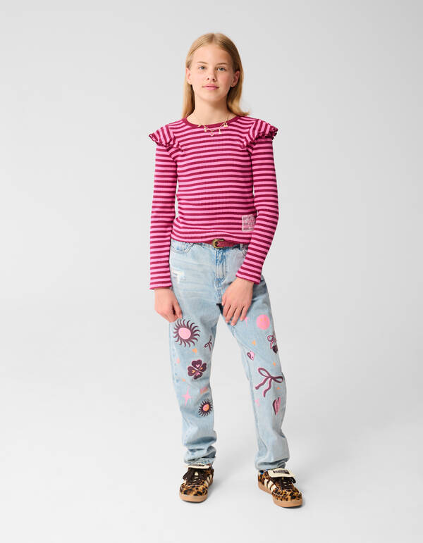Lustiges Kunstwerk, gebleichter Denim SHOEBY GIRLS