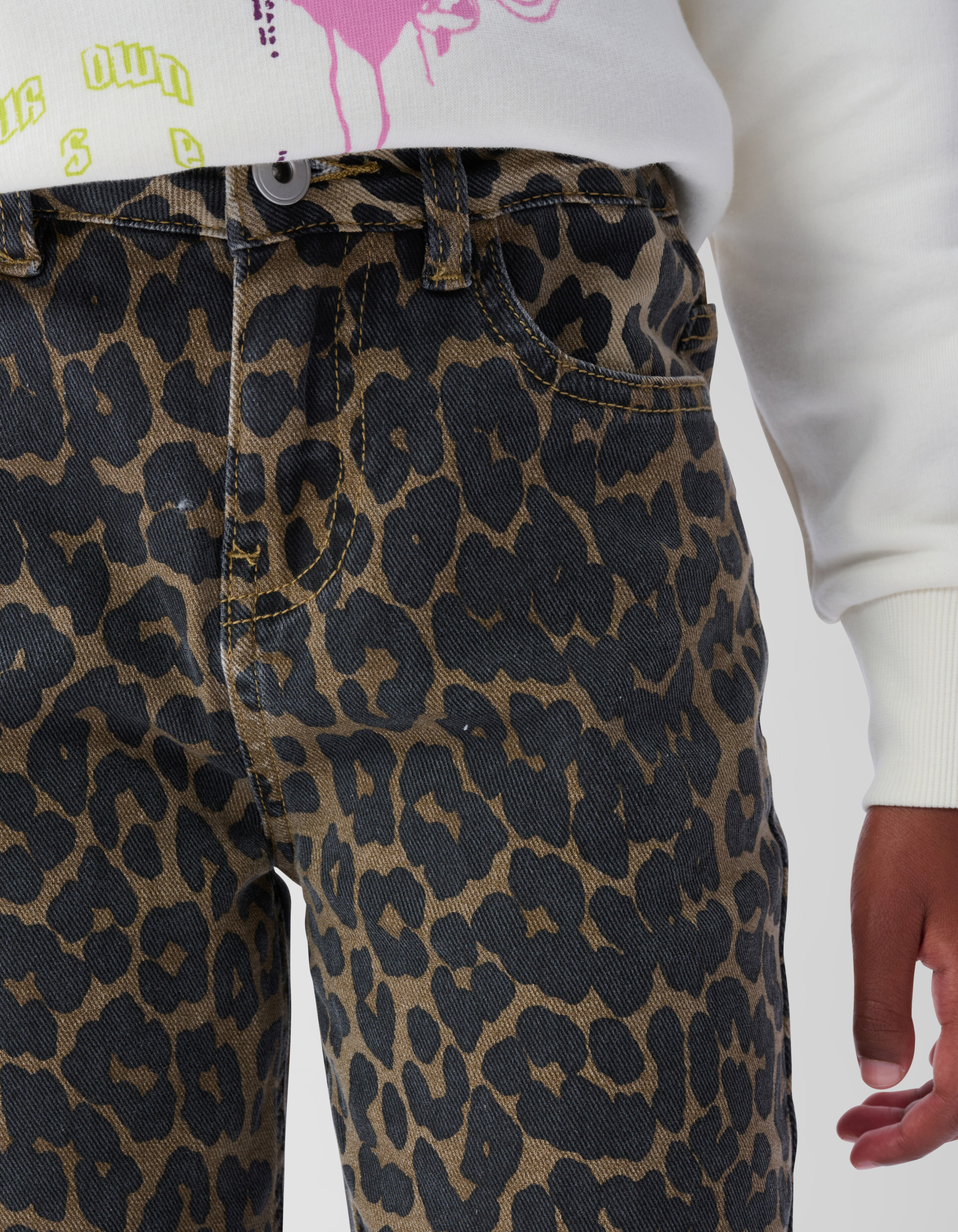 Leopard Straight Fit-Hose Braun SHOEBY GIRLS