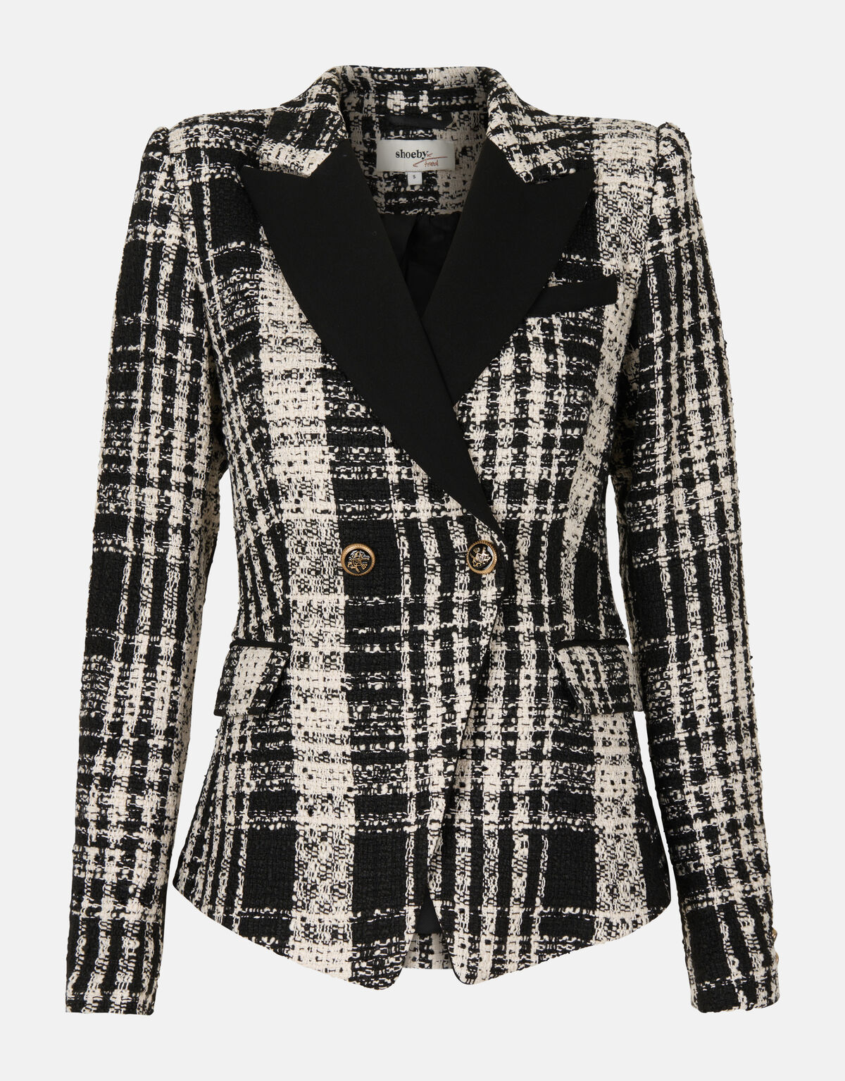 Power Blazer aus kariertem Tweed von Fred SHOEBY WOMEN