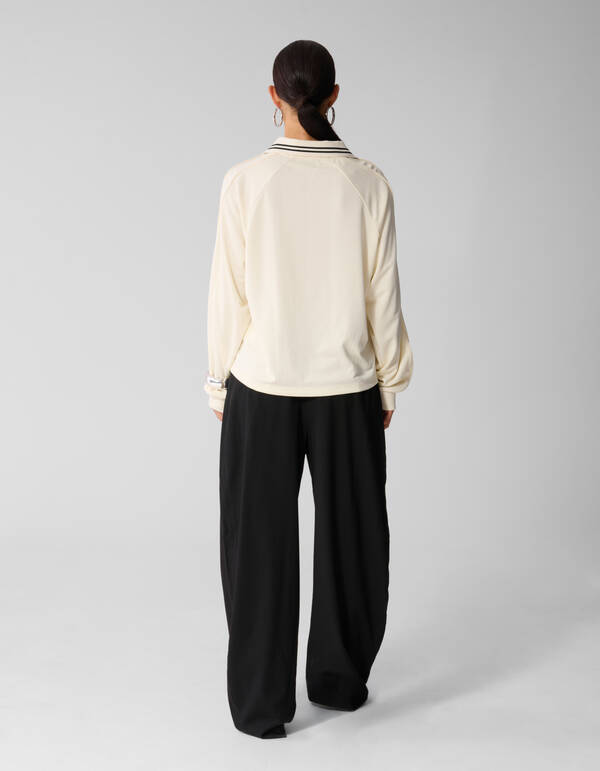 Sportliche Langarmshirt Gebrochenes Wei&szlig; By Anna SHOEBY WOMEN