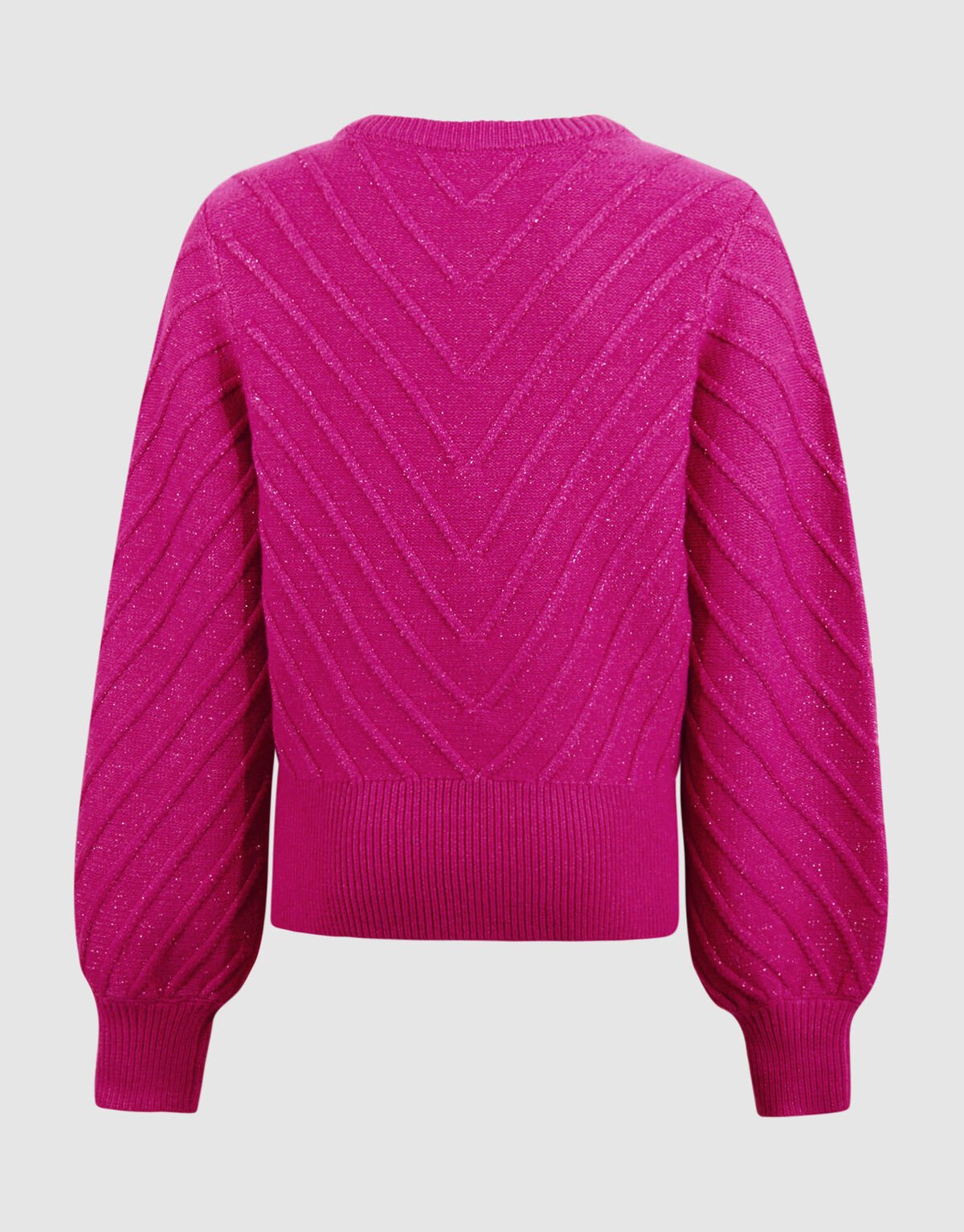 Glitzer-Strickpullover Dunkelrosa SHOEBY GIRLS