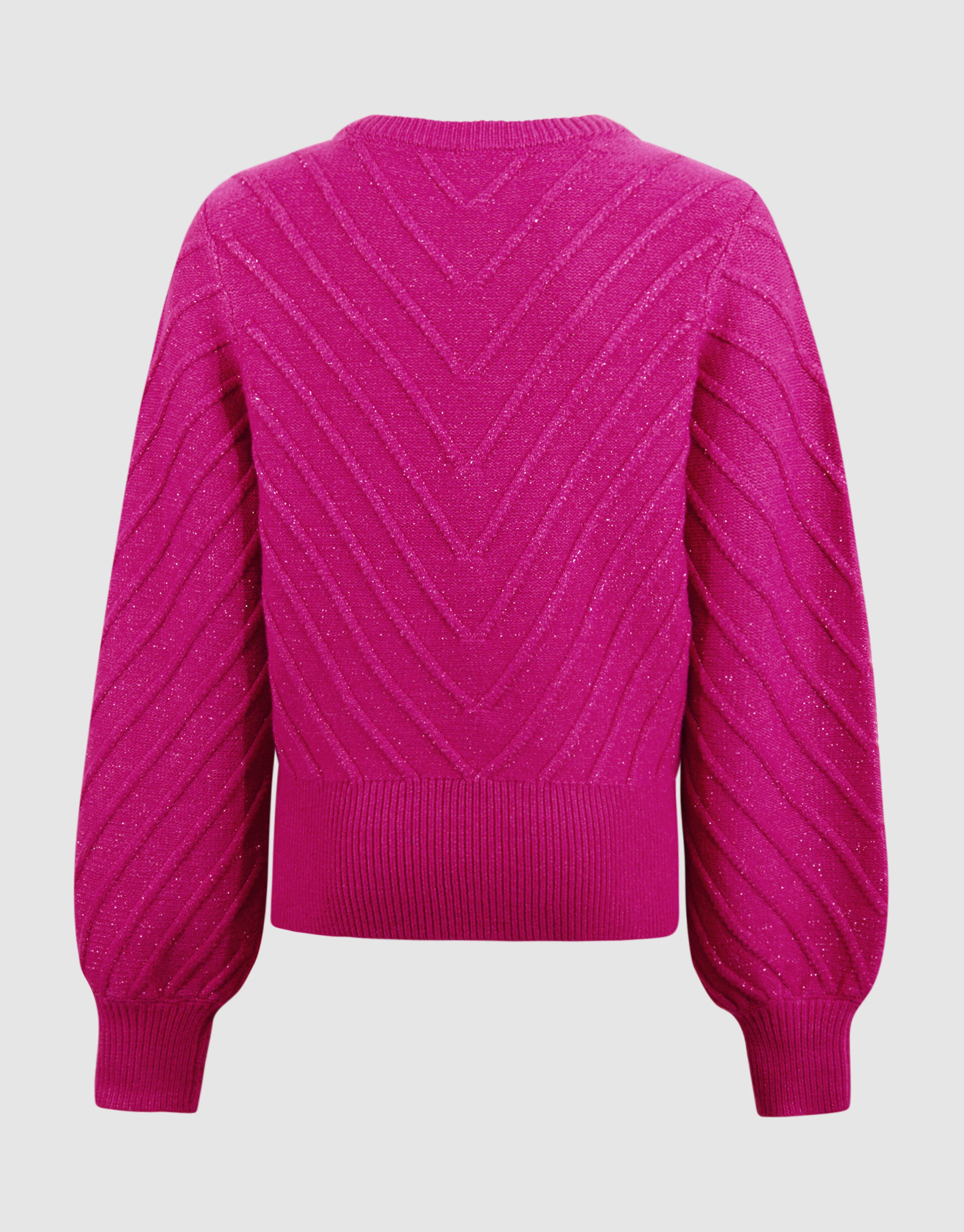 Glitzer-Strickpullover Dunkelrosa SHOEBY GIRLS