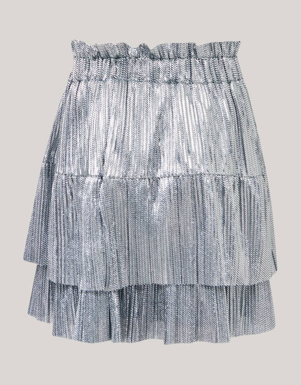 Glänzender Silber-Minirock SHOEBY GIRLS