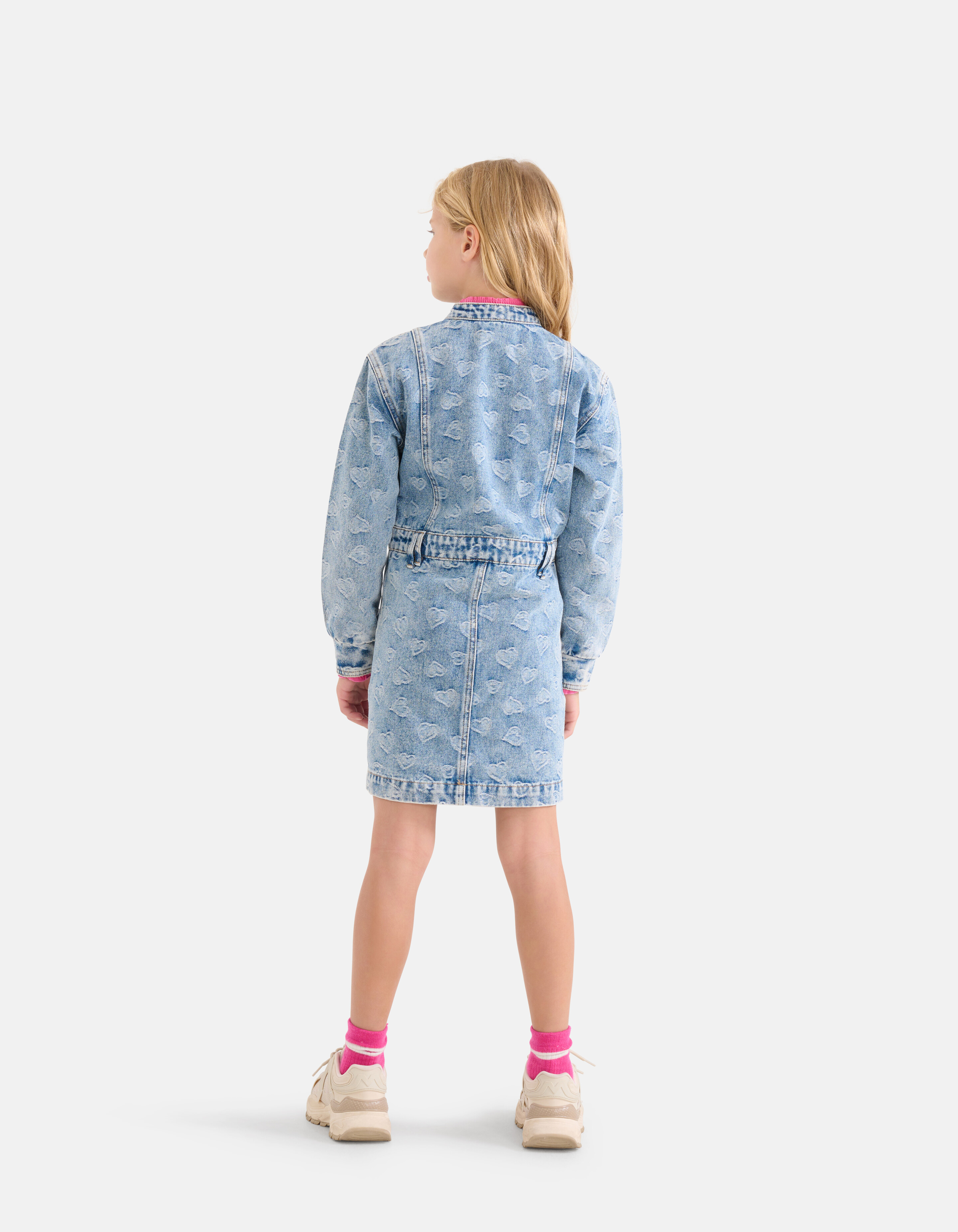Jacquard-Denim-Kleid Blau SHOEBY GIRLS