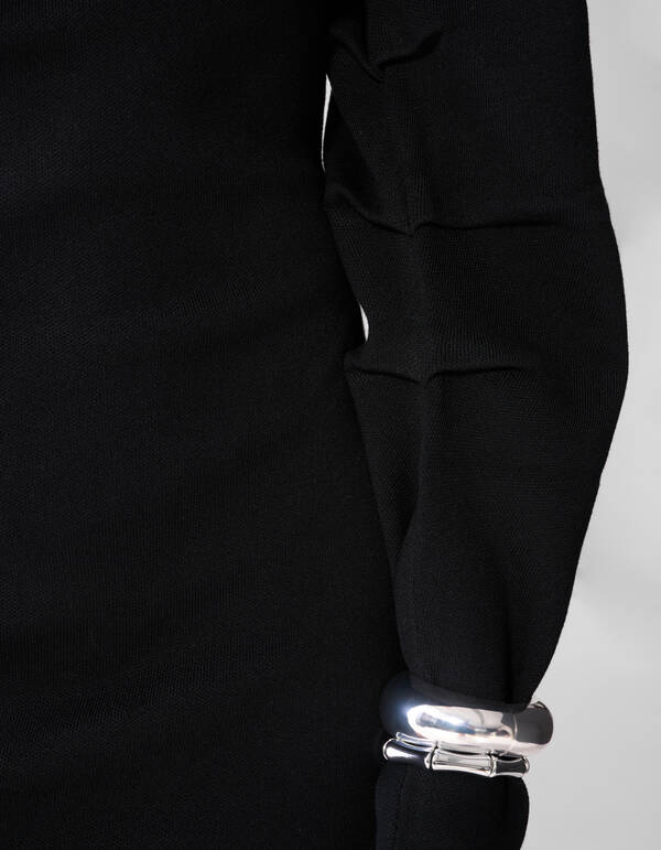 Balloon Sleeve Kleid Schwarz SHOEBY WOMEN
