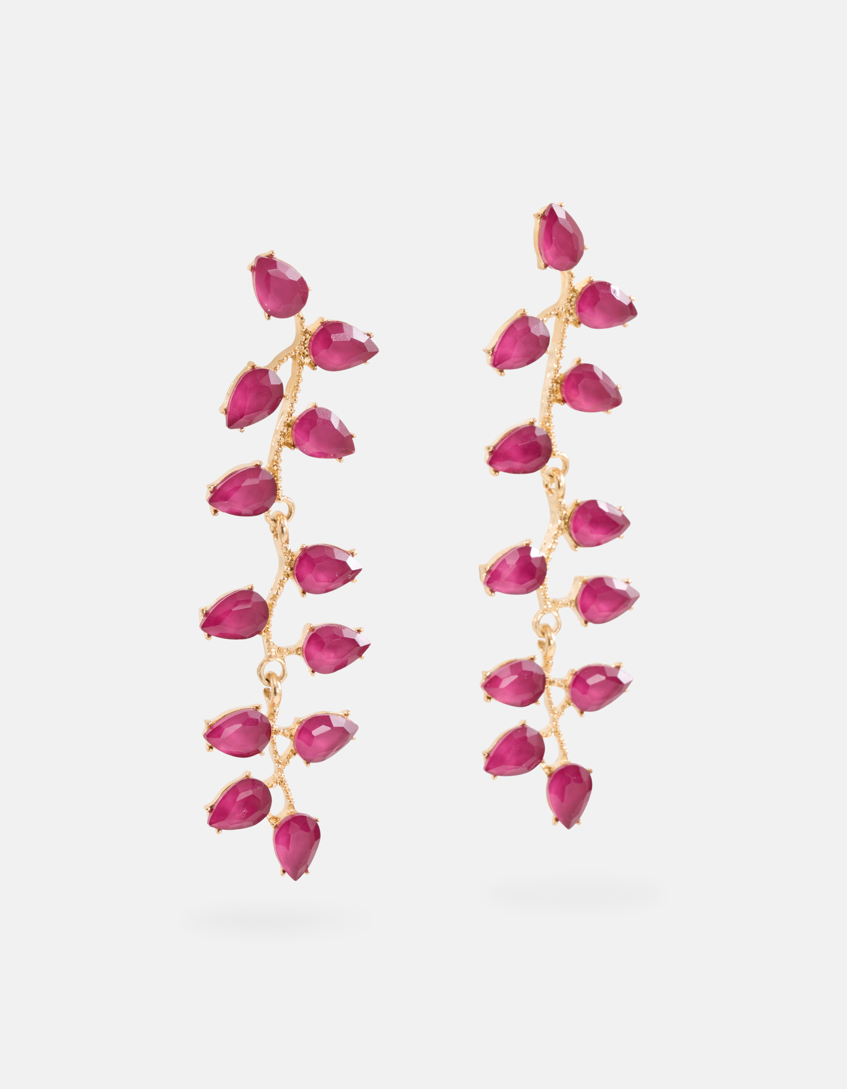 Leaf Oorbellen Paars SHOEBY ACCESSOIRES