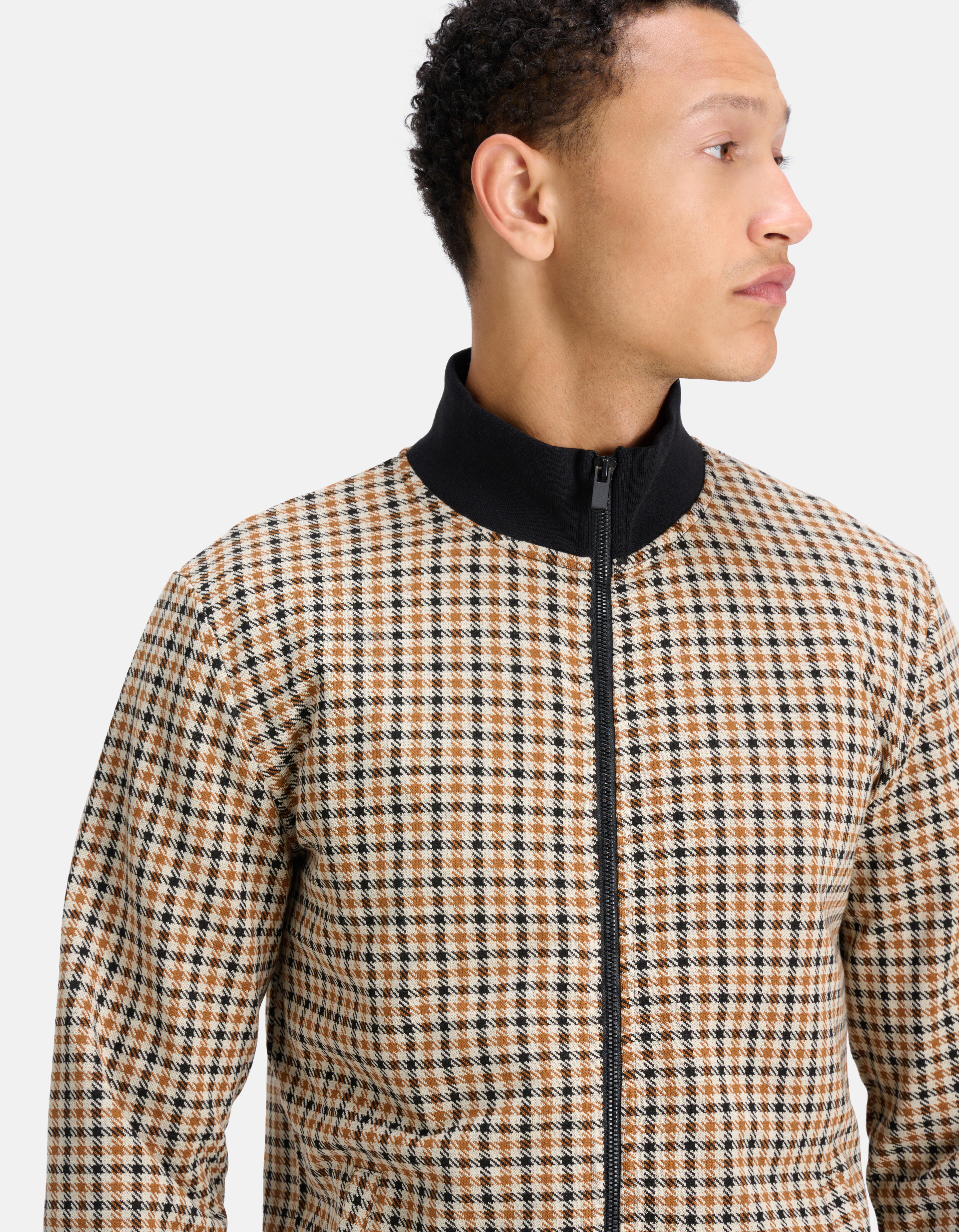 Karierte Strickjacke Braun SHOEBY MEN