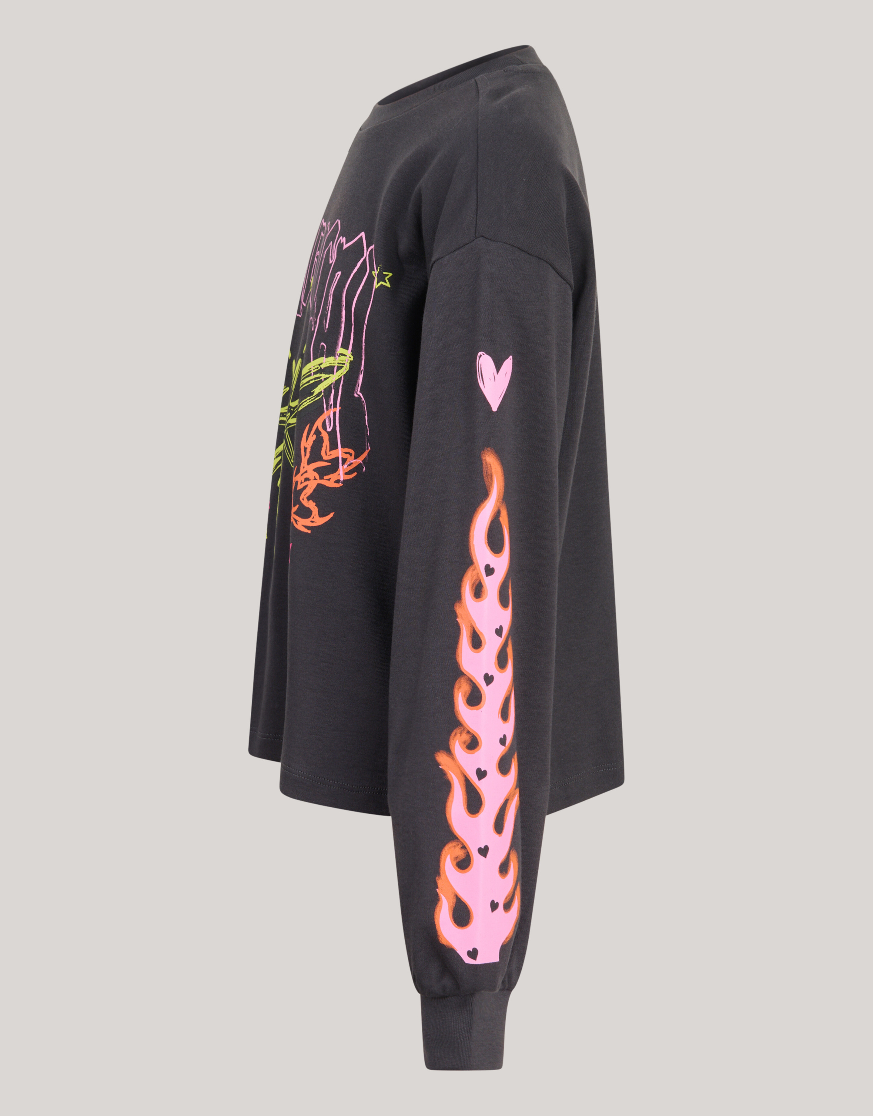 Flame T-shirt Dunkelgrau SHOEBY GIRLS