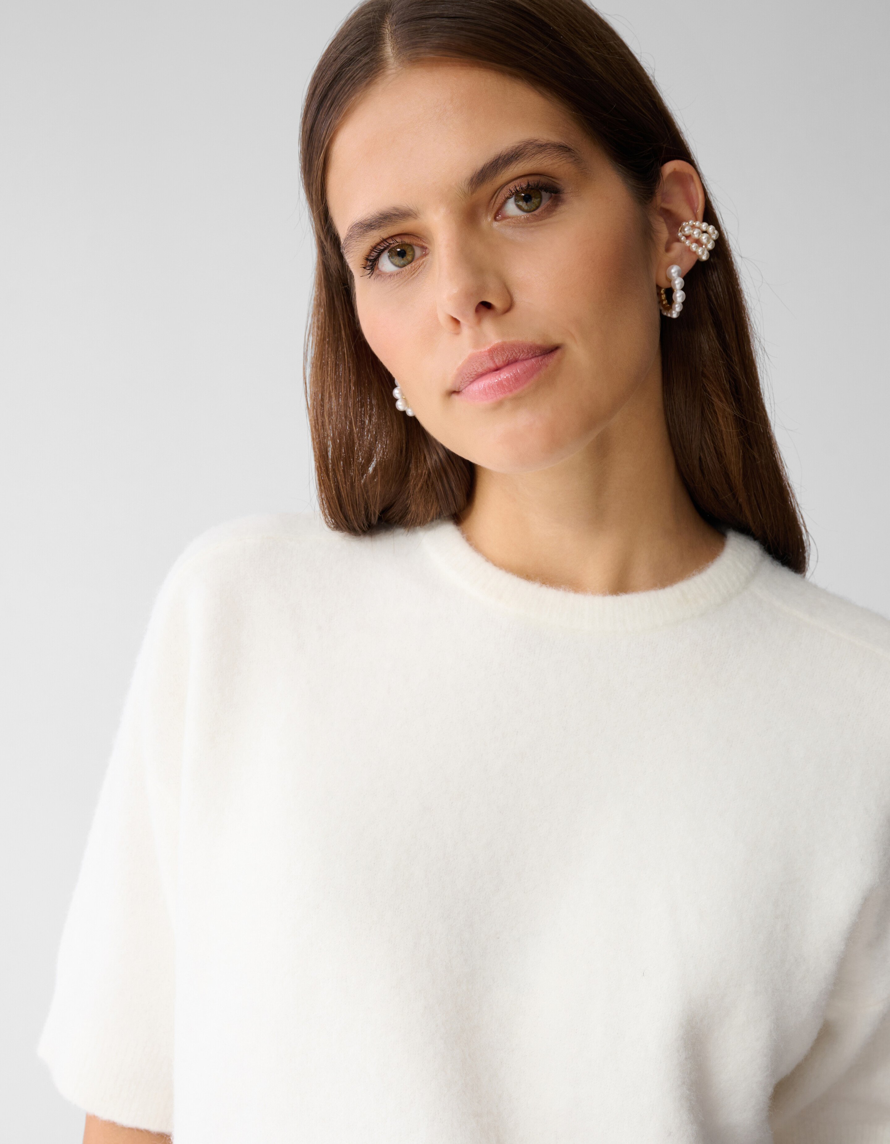 Kurzärmliges Stricktop Off White von Mieke SHOEBY WOMEN