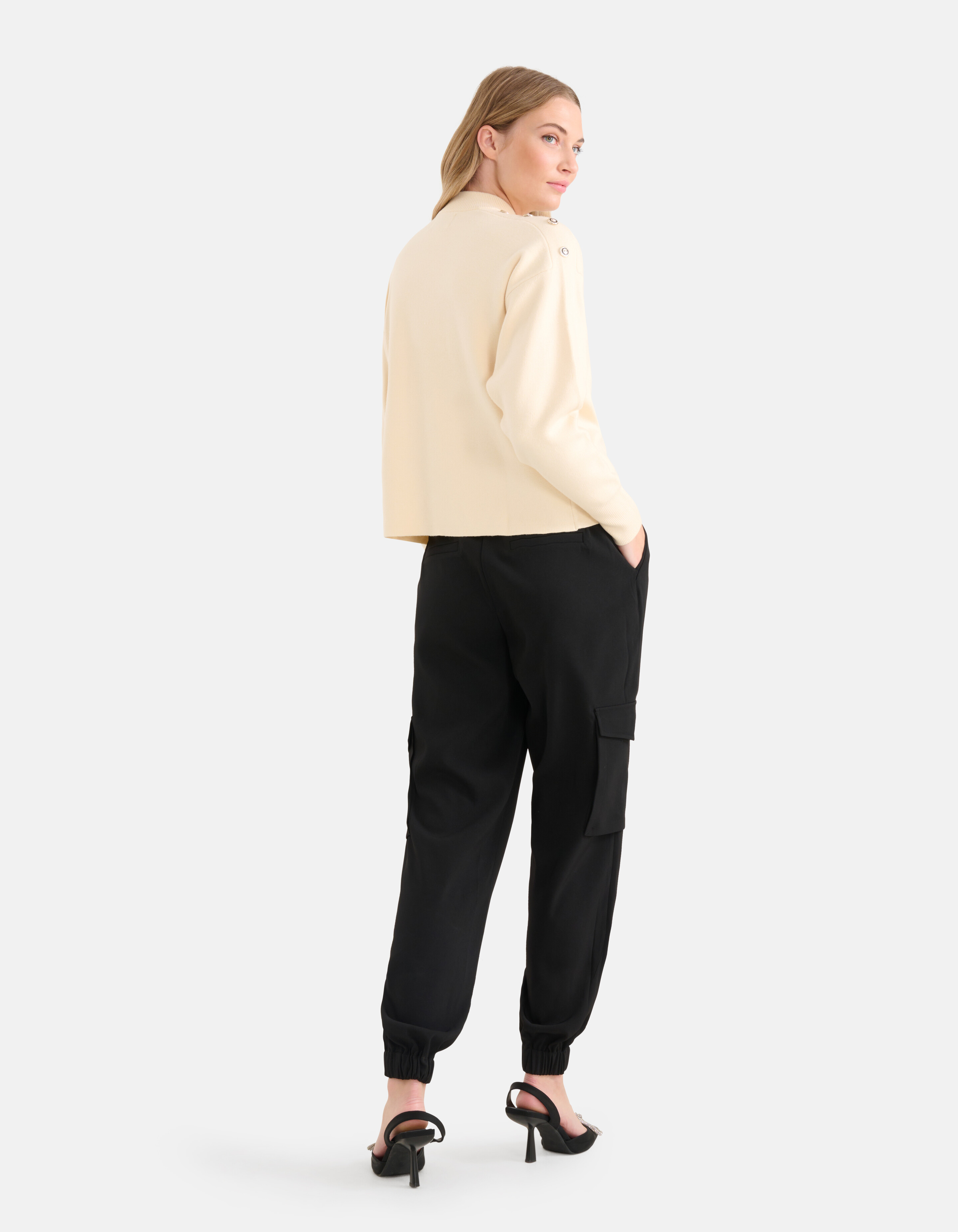 Gestrickter Pullover mit Knöpfen Off White SHOEBY WOMEN