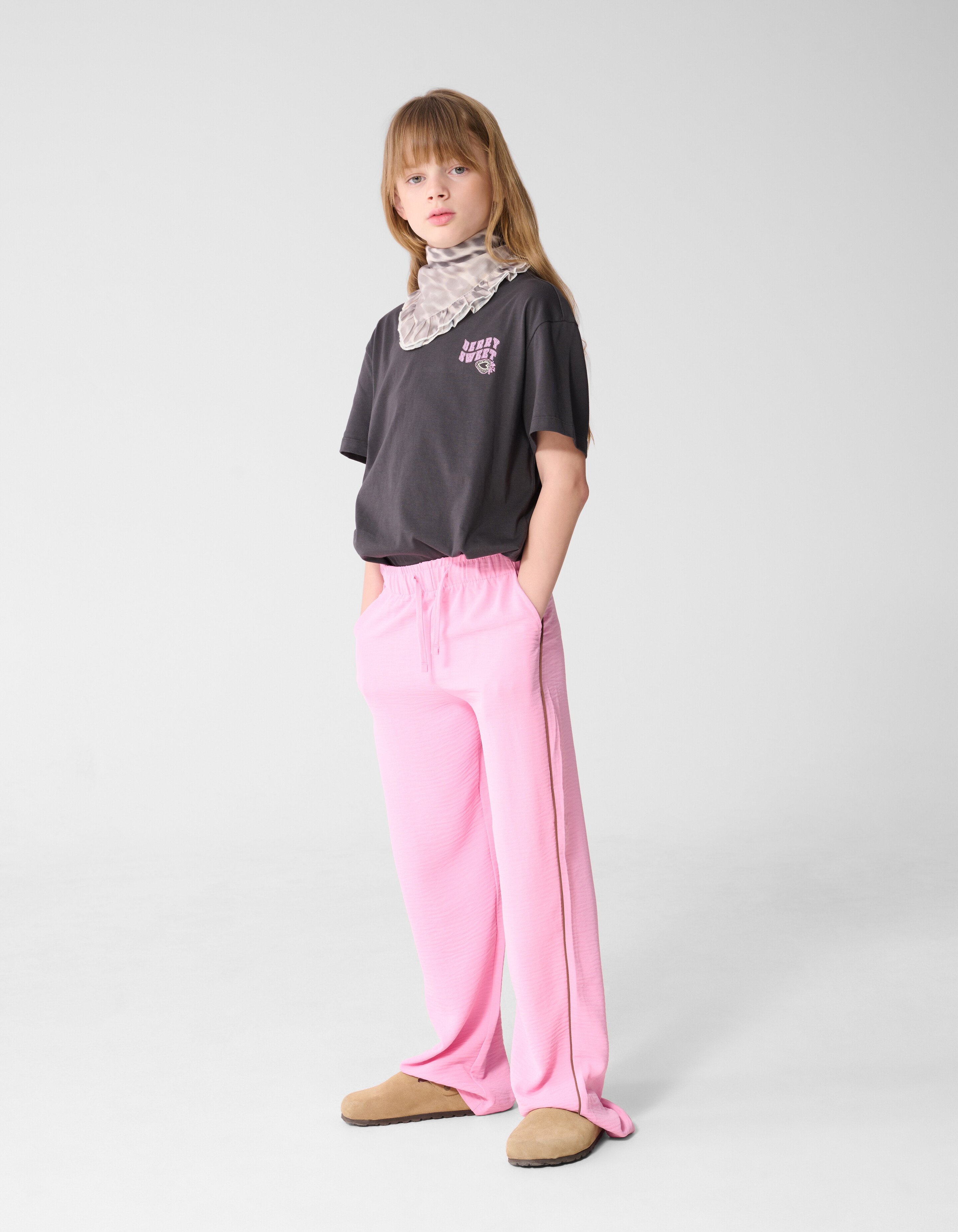 Erdbeer-Kunst T-Shirt Dunkelgrau SHOEBY GIRLS