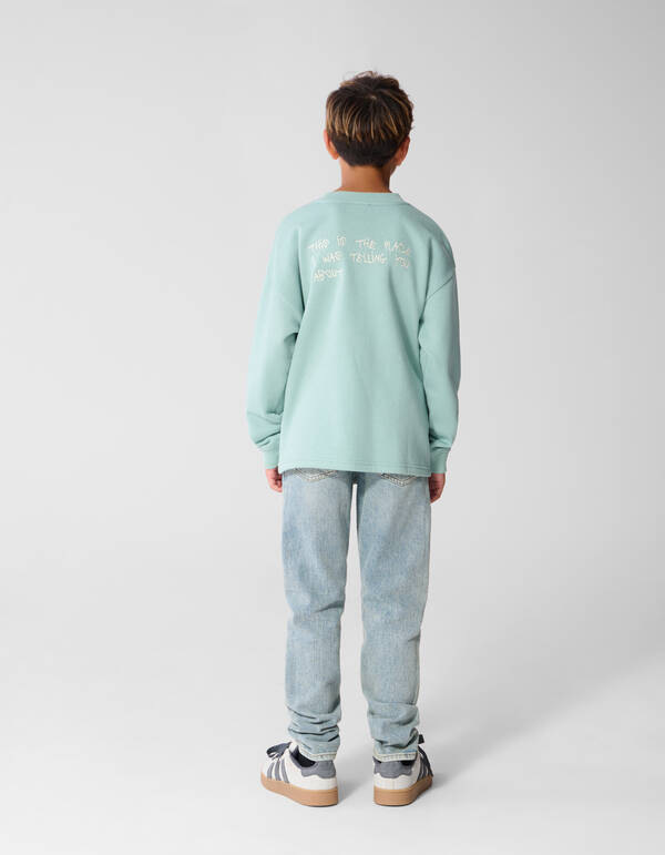 Logo Sweatshirt Hellgr&uuml;n SHOEBY BOYS