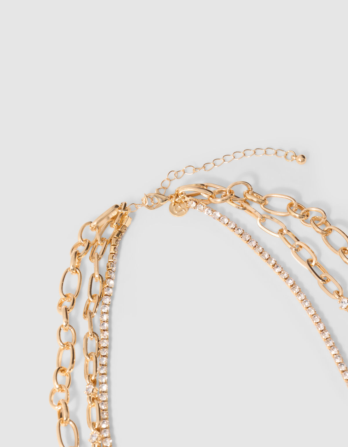 Triple Layer Strass Kette Gold SHOEBY ACCESSOIRES