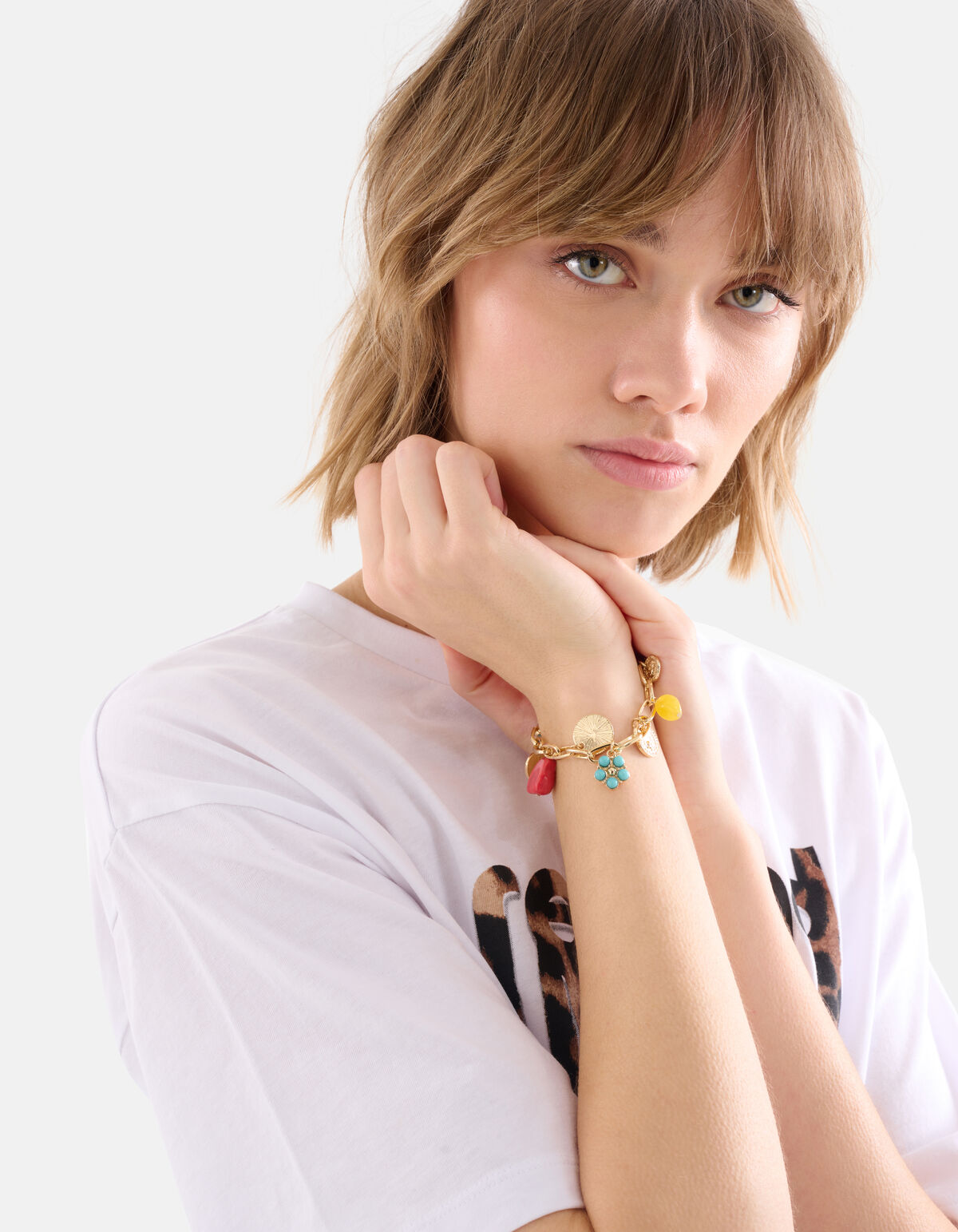 Perlen Münzarmband Gold SHOEBY ACCESSOIRES