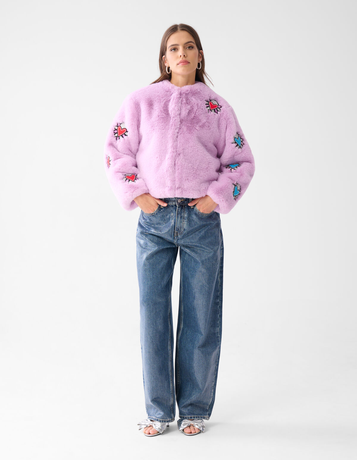 Kunstpelz Jacke Hell Lila SHOEBY WOMEN
