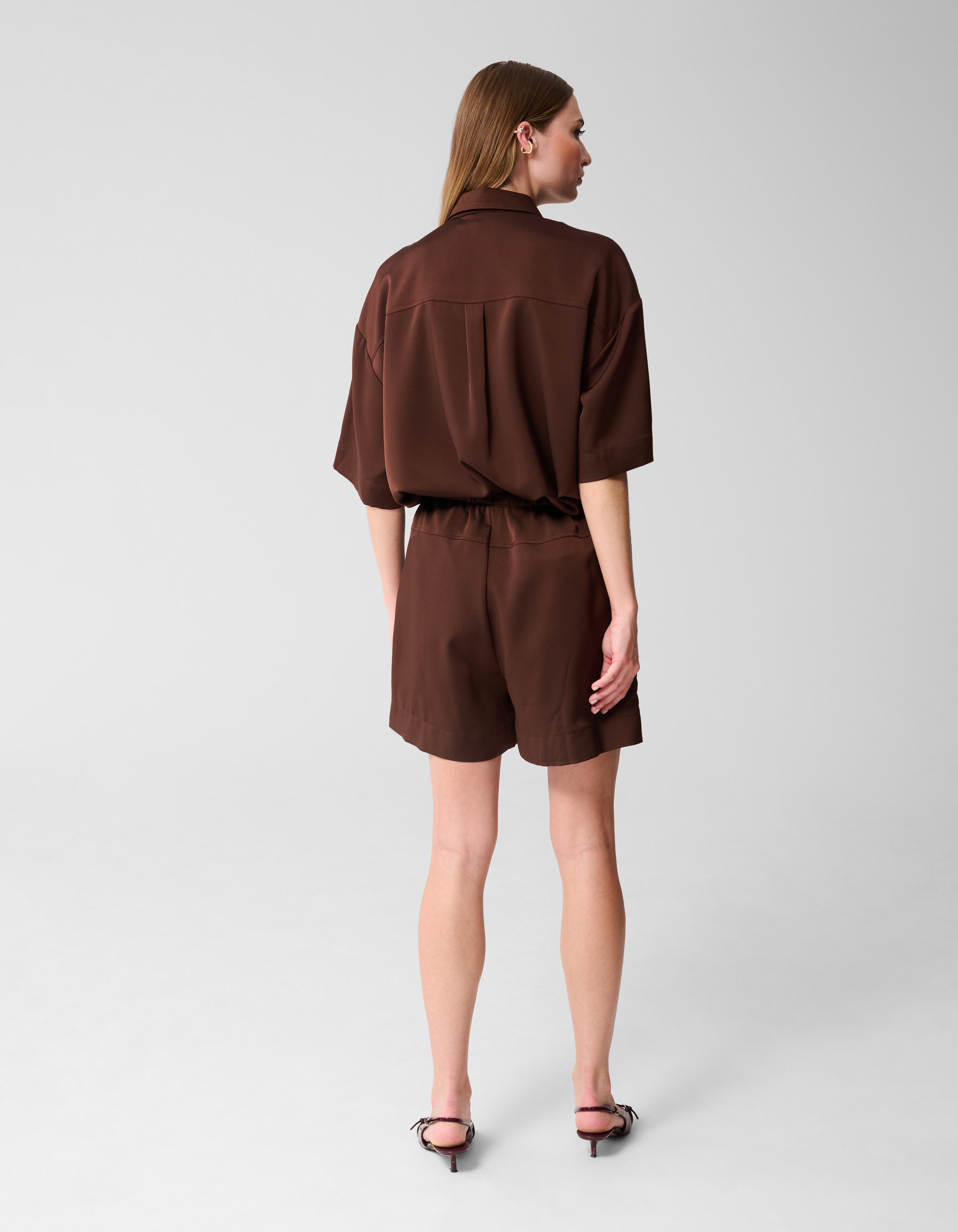 Bluse in Übergröße Dunkelbraun SHOEBY WOMEN