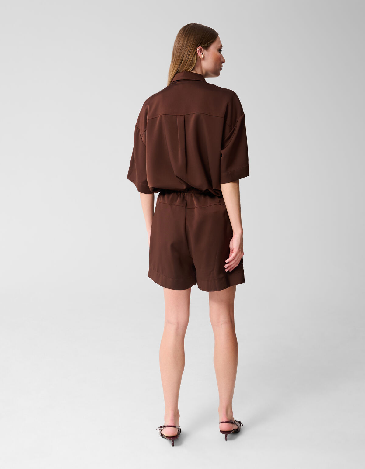 Bluse in Übergröße Dunkelbraun SHOEBY WOMEN