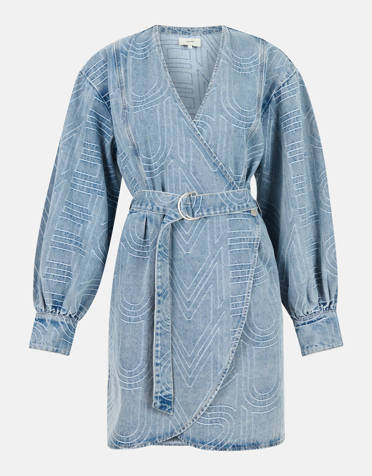 Jacquard Denim Jurk Mediumstone SHOEBY WOMEN