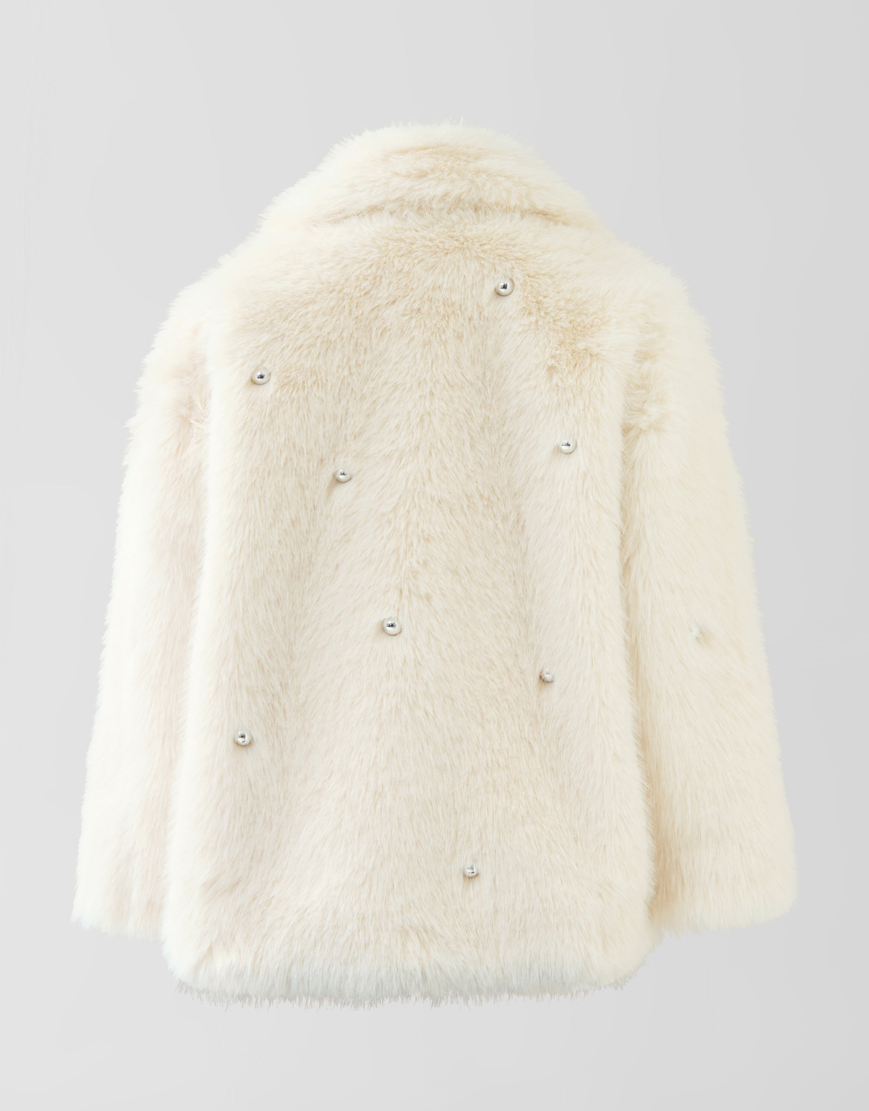 Verschönerte Kunstpelzjacke Off White SHOEBY WOMEN