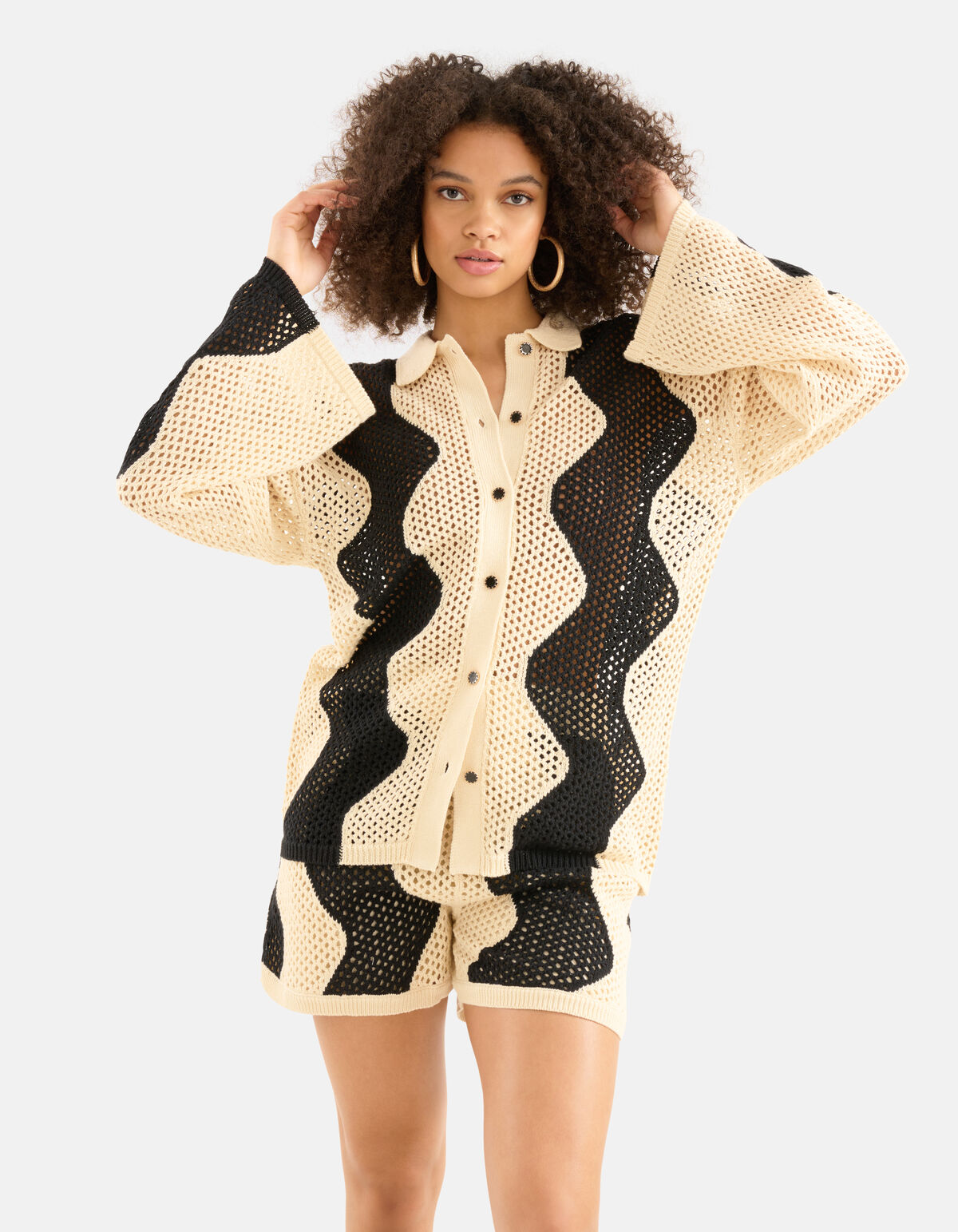 H&auml;kelbluse Off White SHOEBY WOMEN