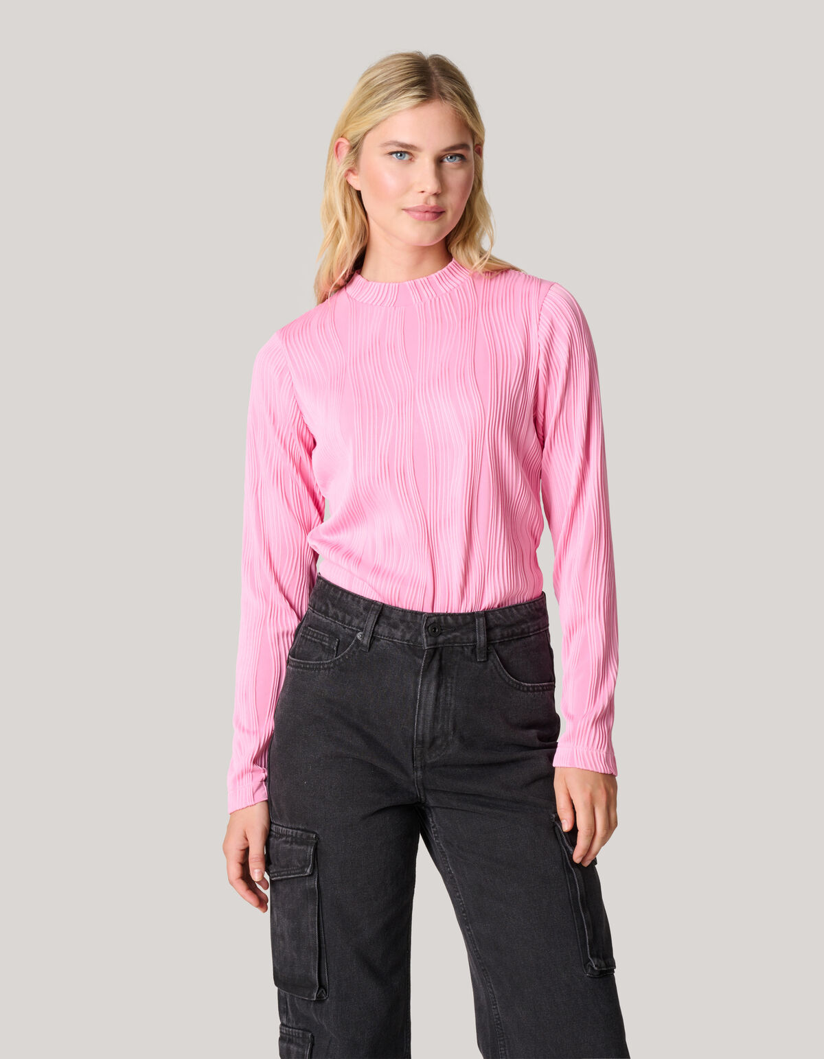 Swirl Crinkle Top Rosa SHOEBY WOMEN