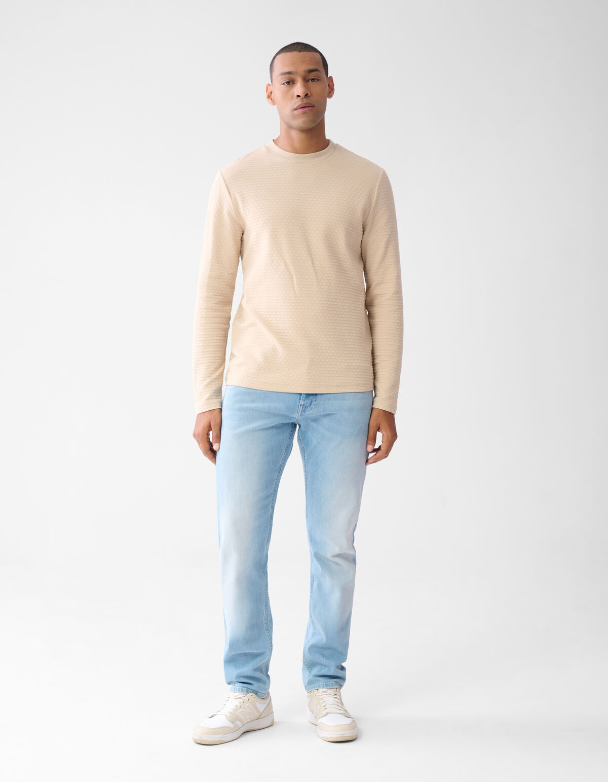 Struktur T-Shirt Sand SHOEBY MEN