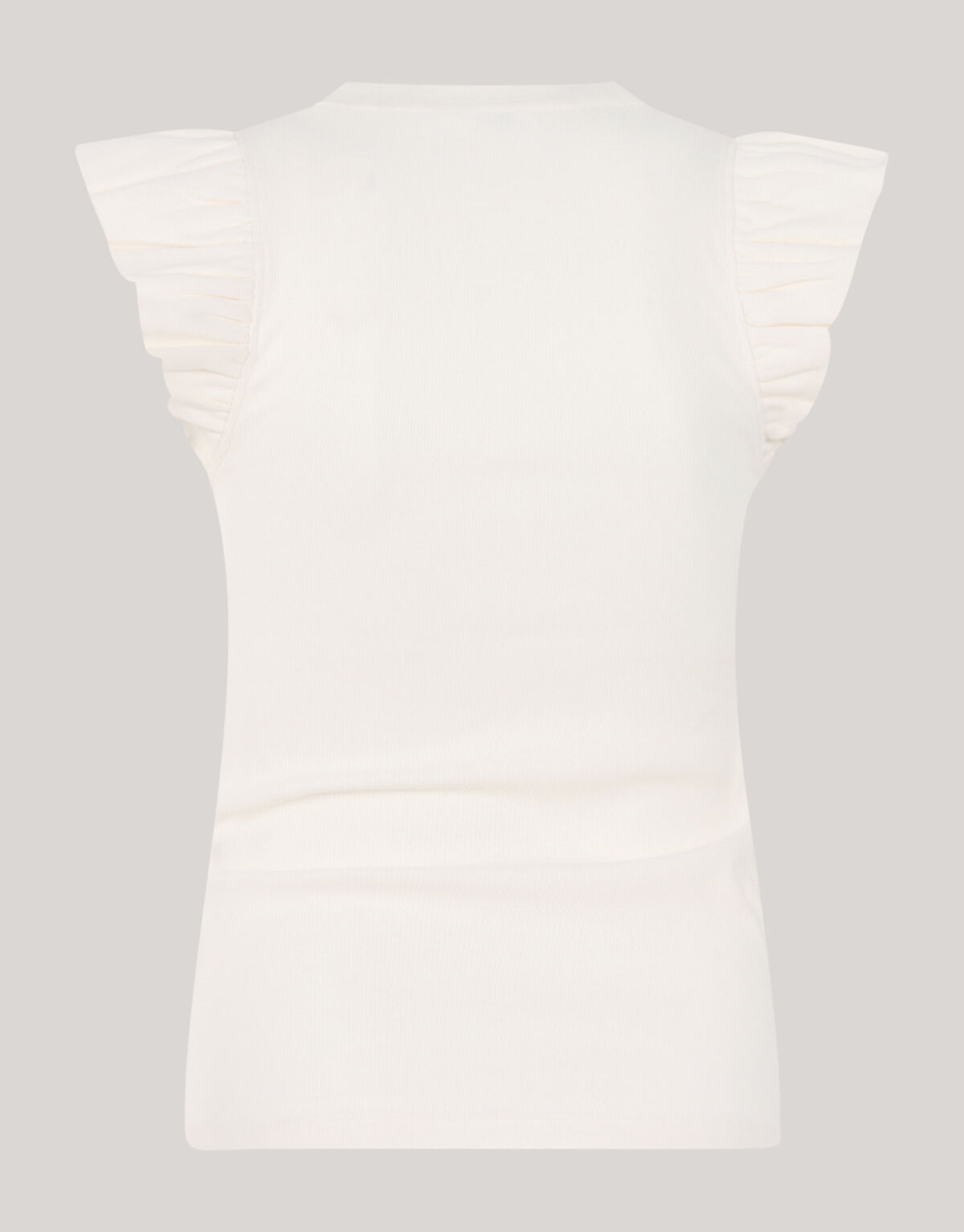 R&uuml;schen-Jersey-Top Wei&szlig; SHOEBY WOMEN