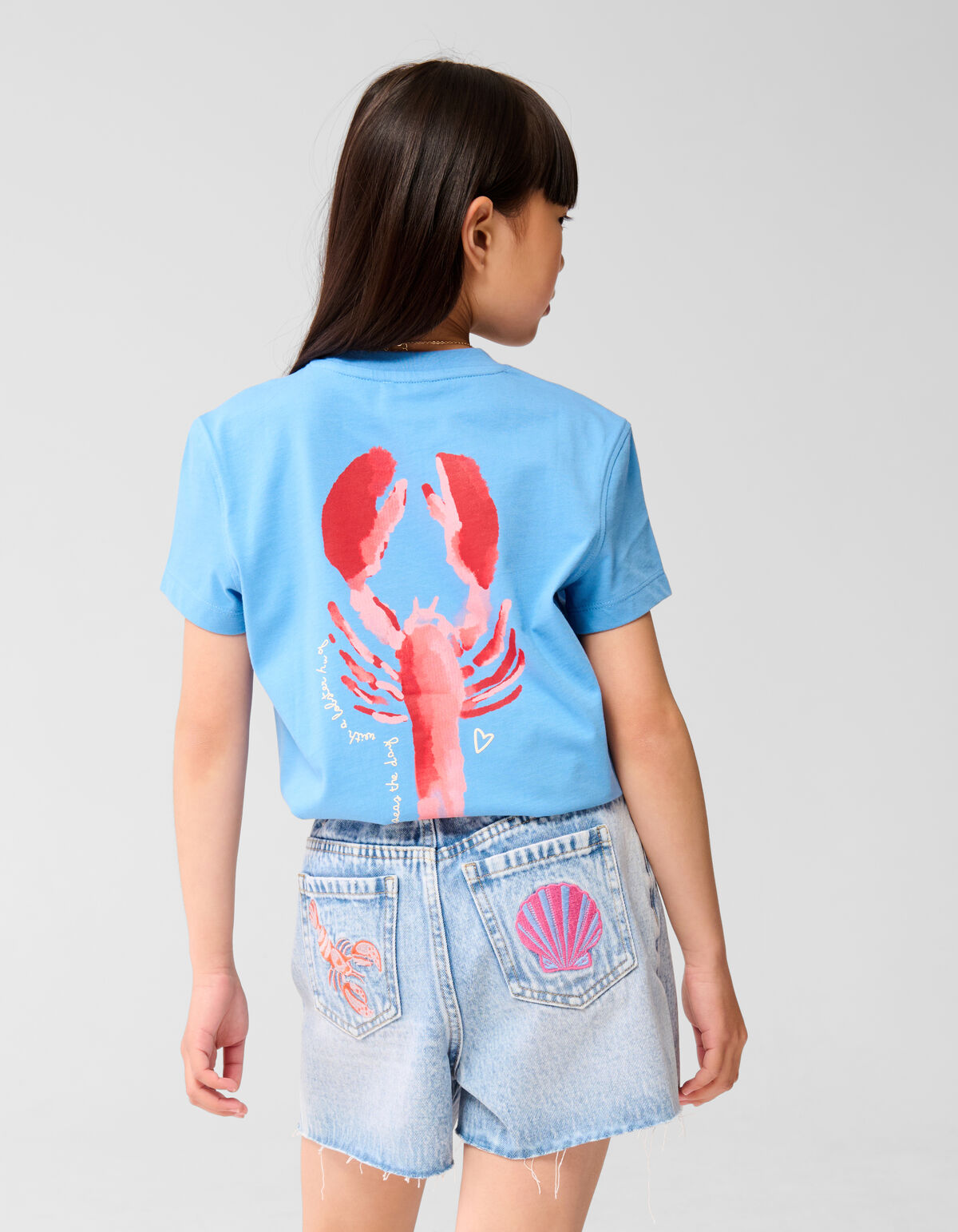 Cancer Artwork T-Shirt Hellblau SHOEBY GIRLS