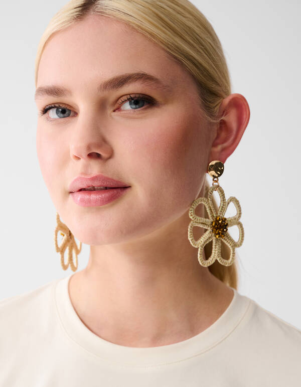 Blumen Ohrringe Off White SHOEBY ACCESSOIRES