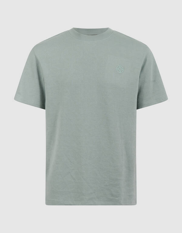 All Over Struktur T-Shirt Hellgr&uuml;n SHOEBY MEN