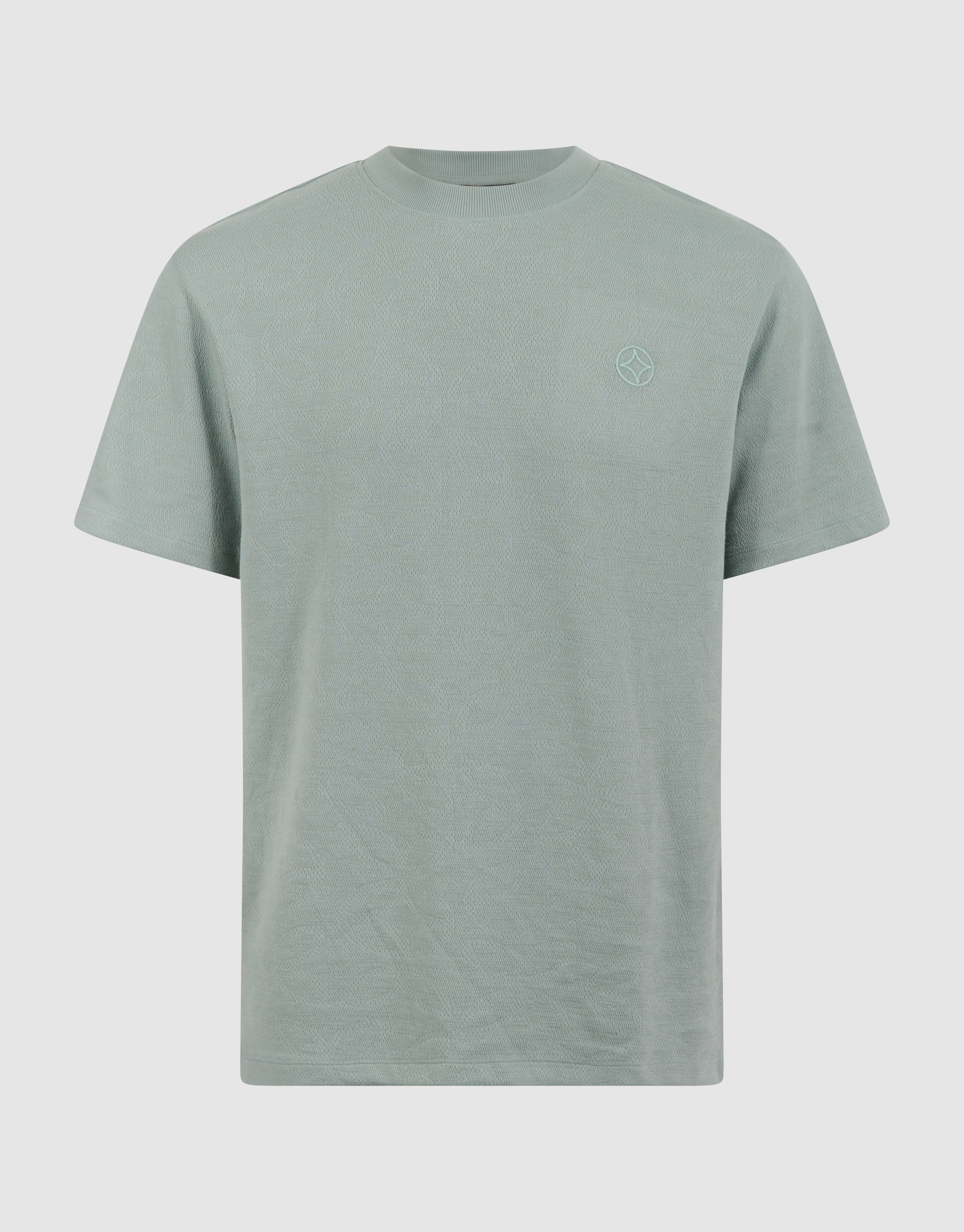 All Over Struktur T-Shirt Hellgr&uuml;n SHOEBY MEN