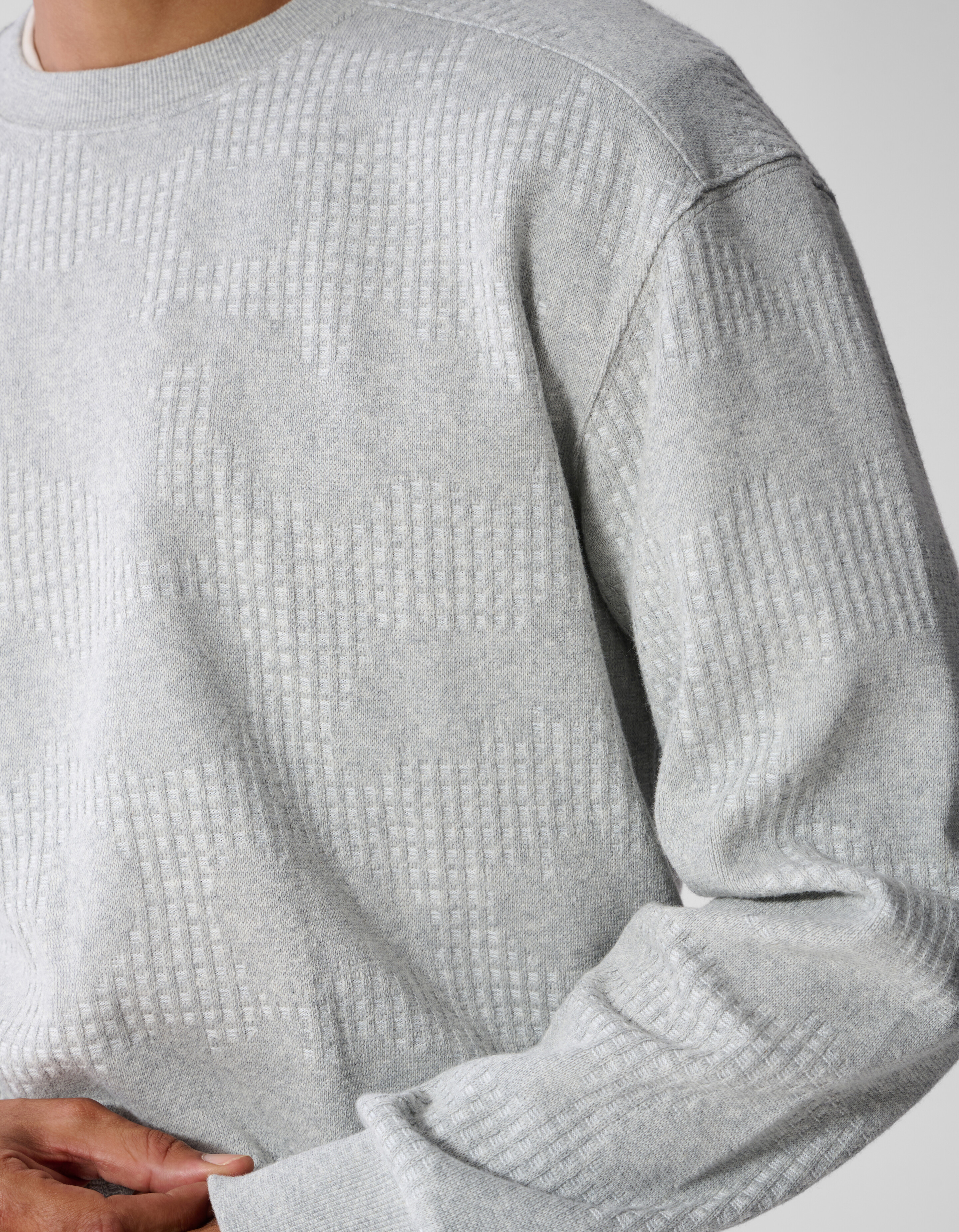 Camo Structure Pullover Hellgrau SHOEBY MEN
