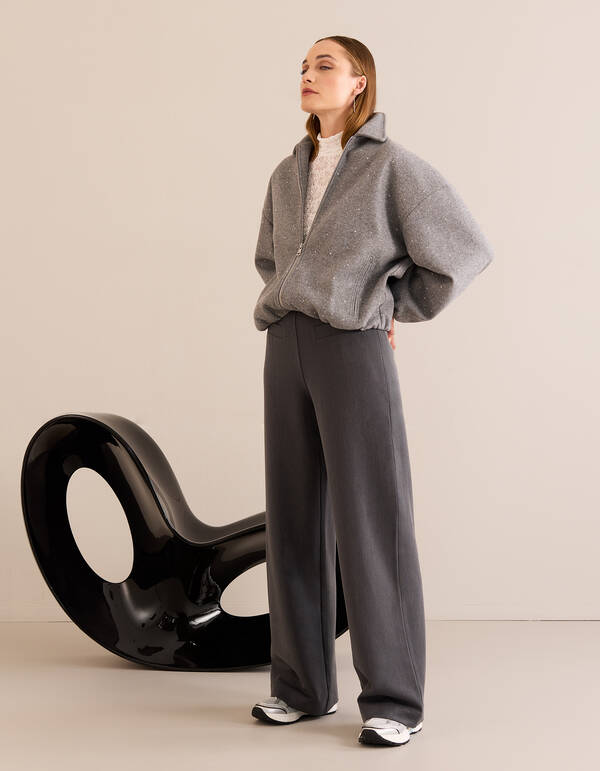 Strass-Bomber Jack Grau von Mieke SHOEBY WOMEN