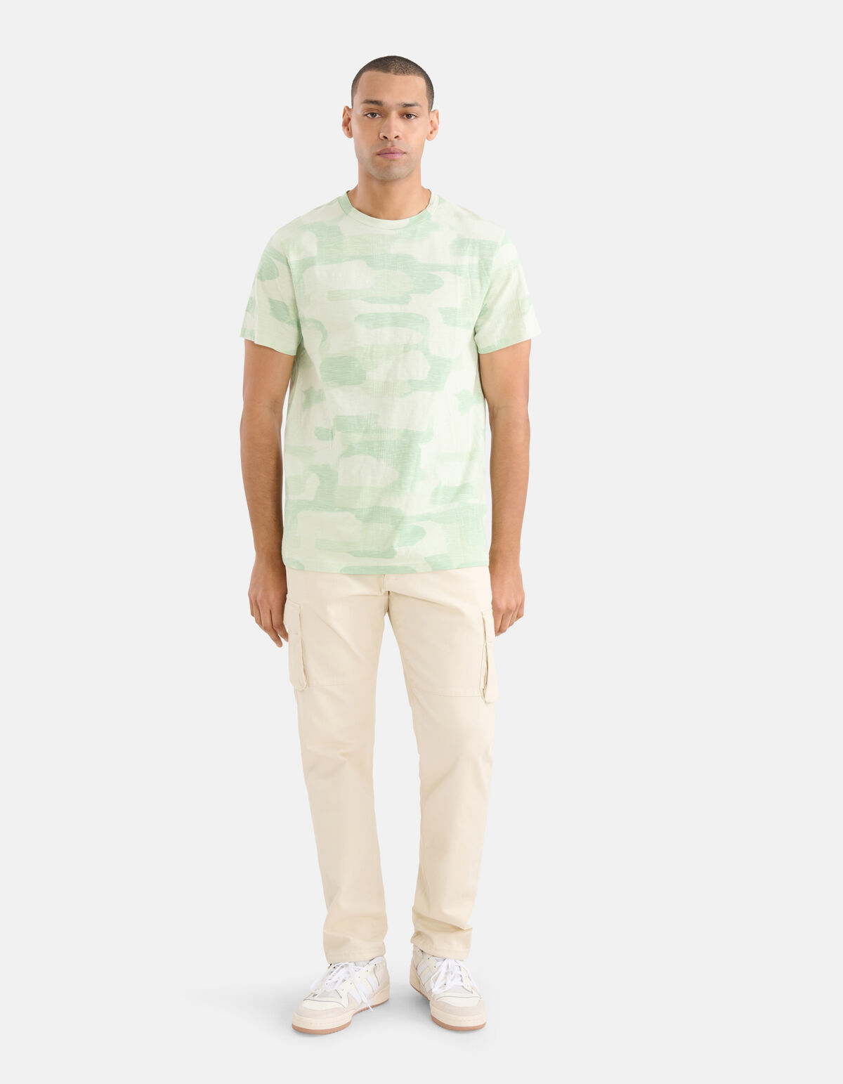 Printed Camo T-shirt Groen SHOEBY MEN