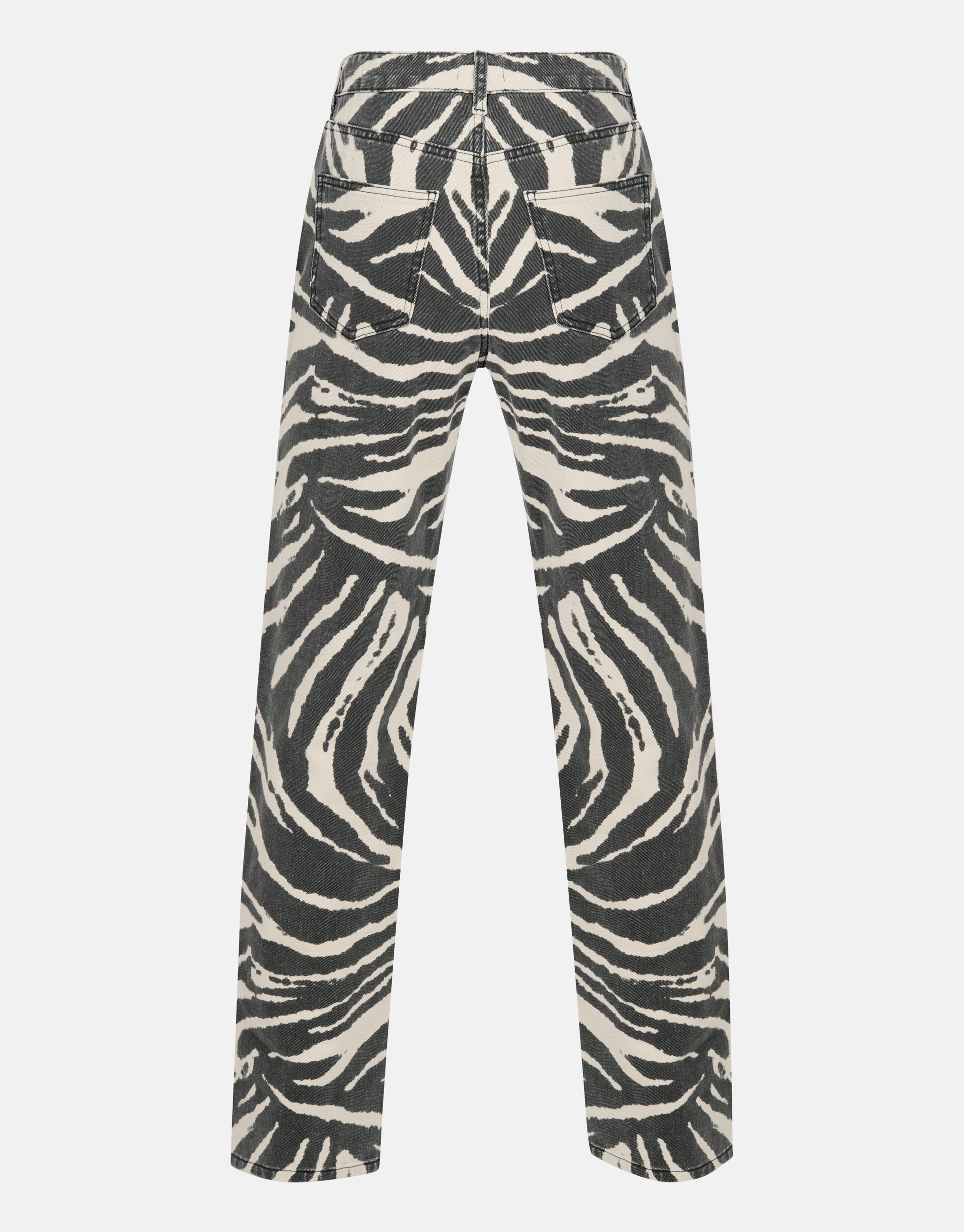 Zebra Print Denim Jeans Schwarz L33 SHOEBY WOMEN