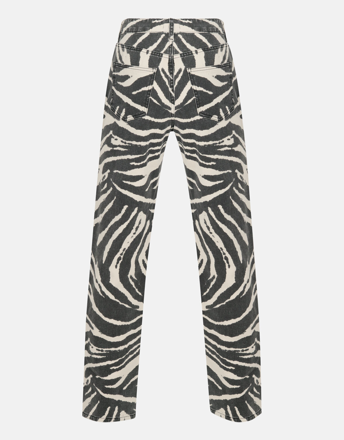 Zebra Print Denim Jeans Schwarz L33 SHOEBY WOMEN