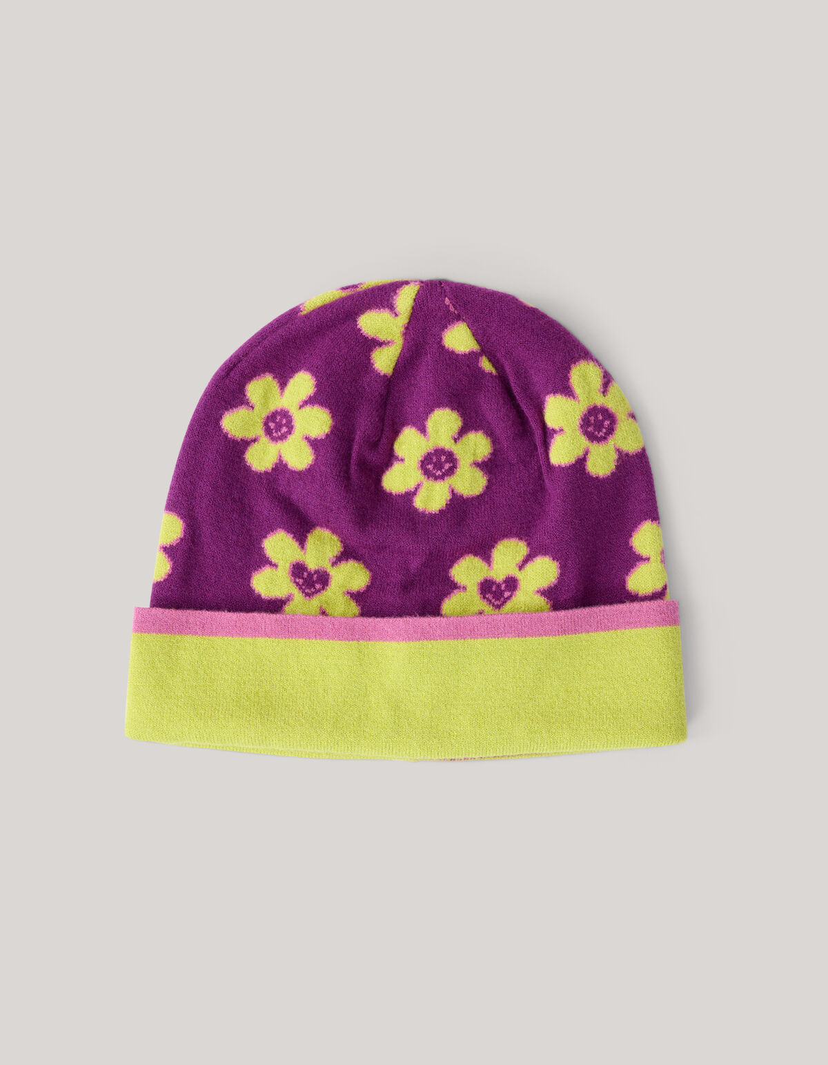 Jacquard Beanie Dunkel Lila SHOEBY ACCESSOIRES