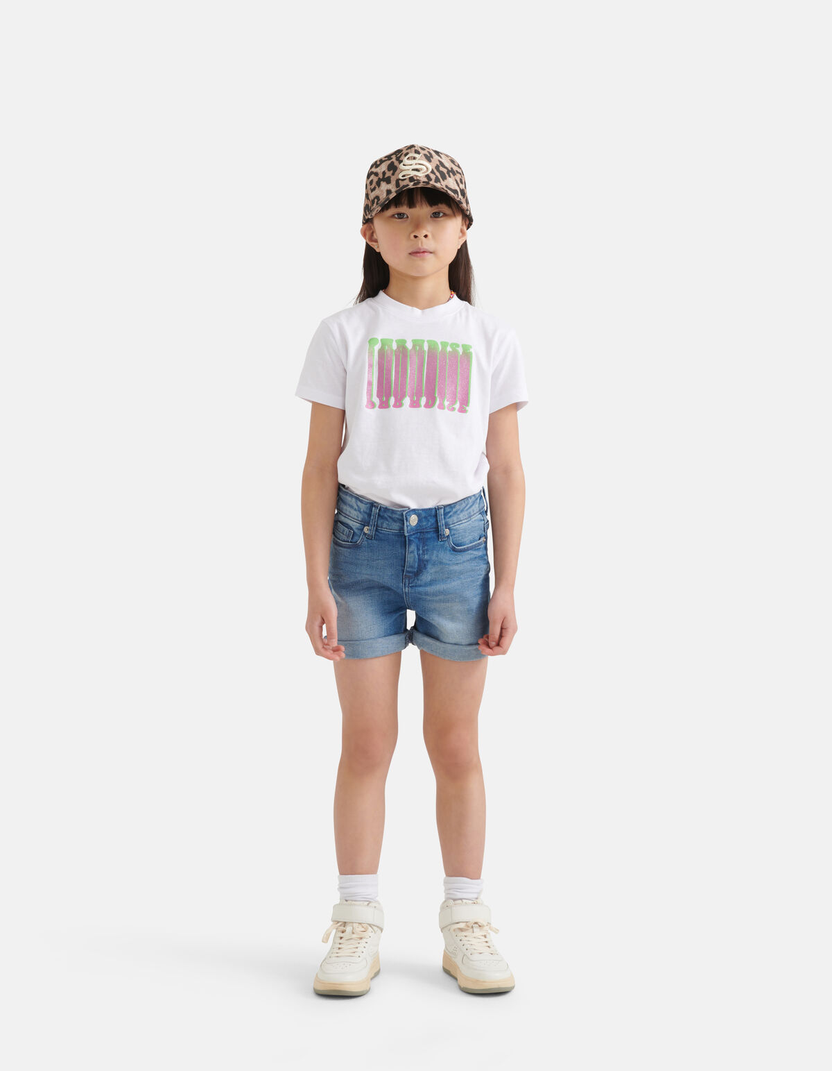 Lose sitzendes T-shirt Weiß SHOEBY GIRLS