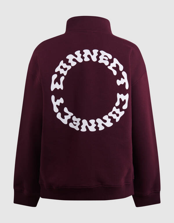 Halb-Reißverschluss-Pullover Dunkelrot SHOEBY BOYS