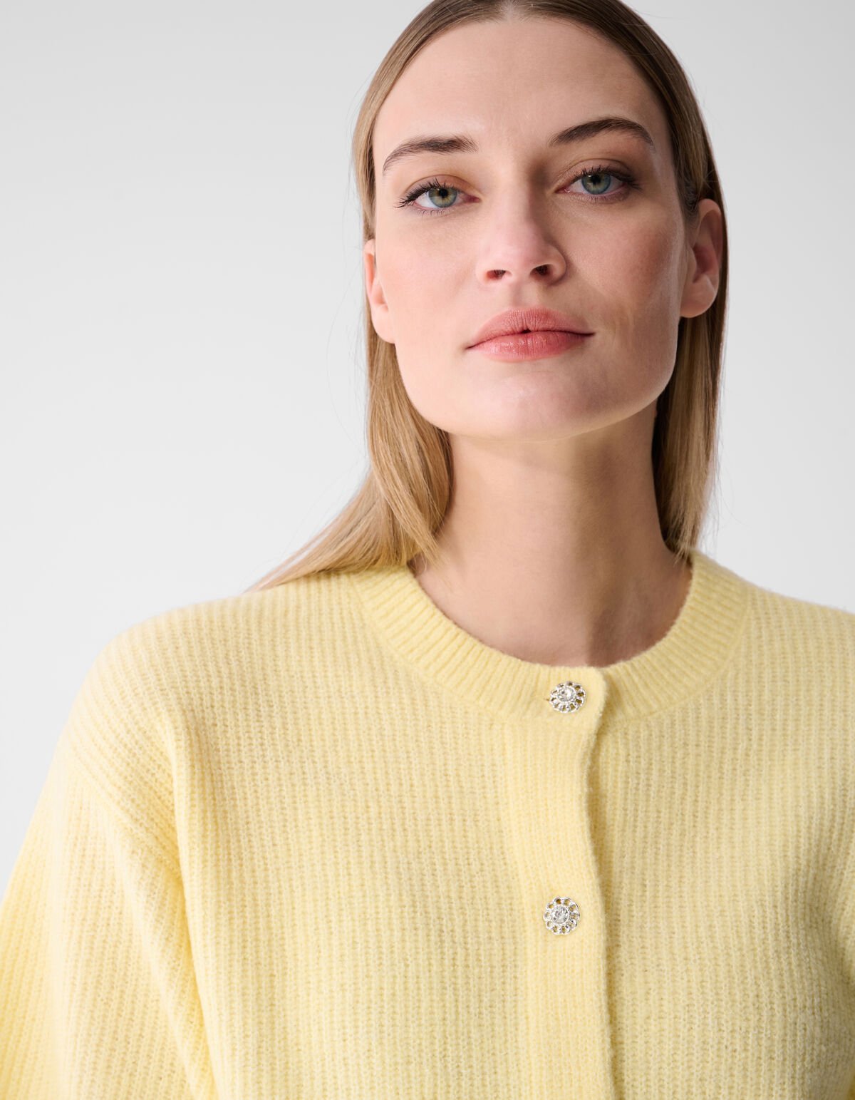 Korte Mouwen Vest Geel SHOEBY WOMEN