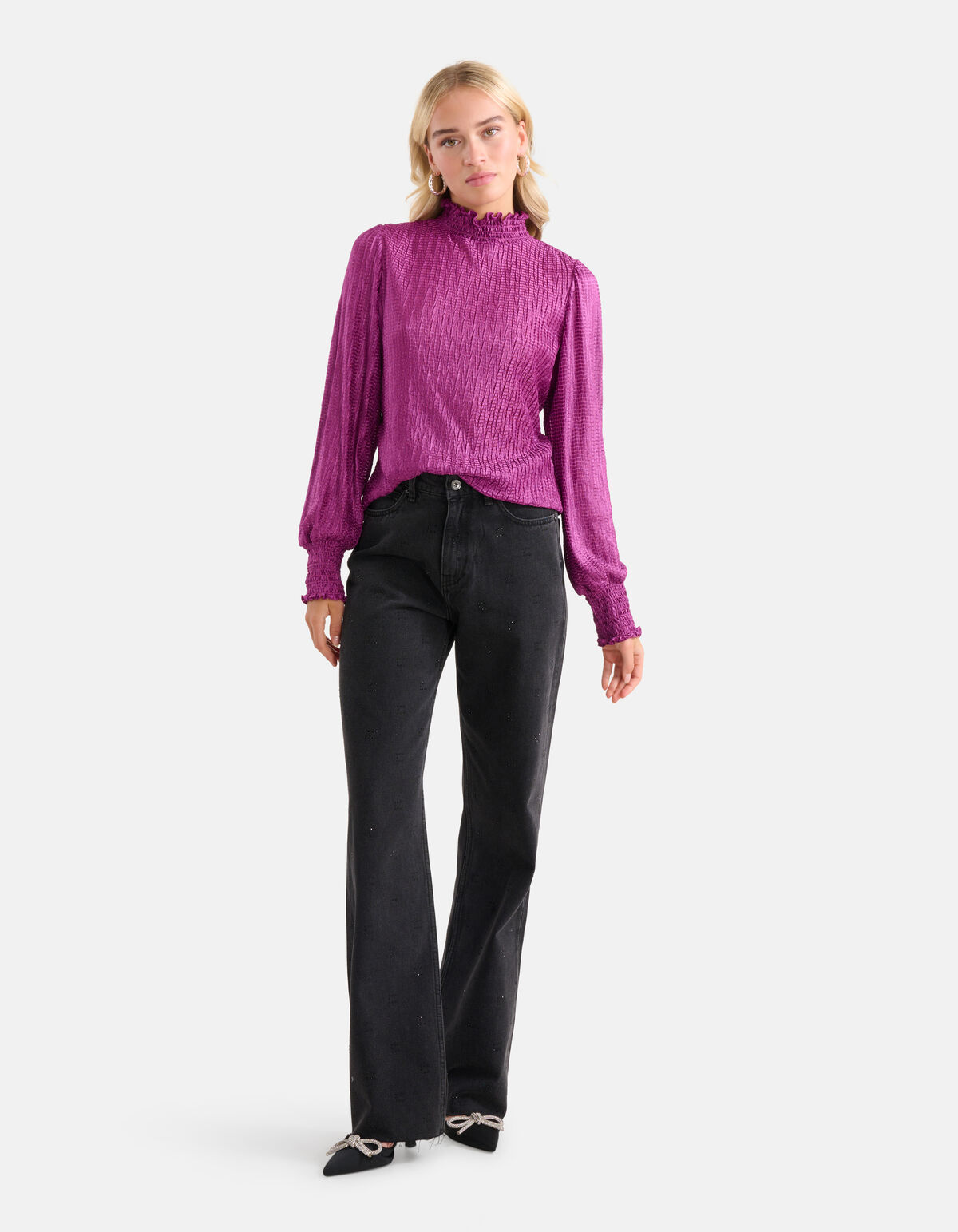 Textur Top Schwarz SHOEBY WOMEN