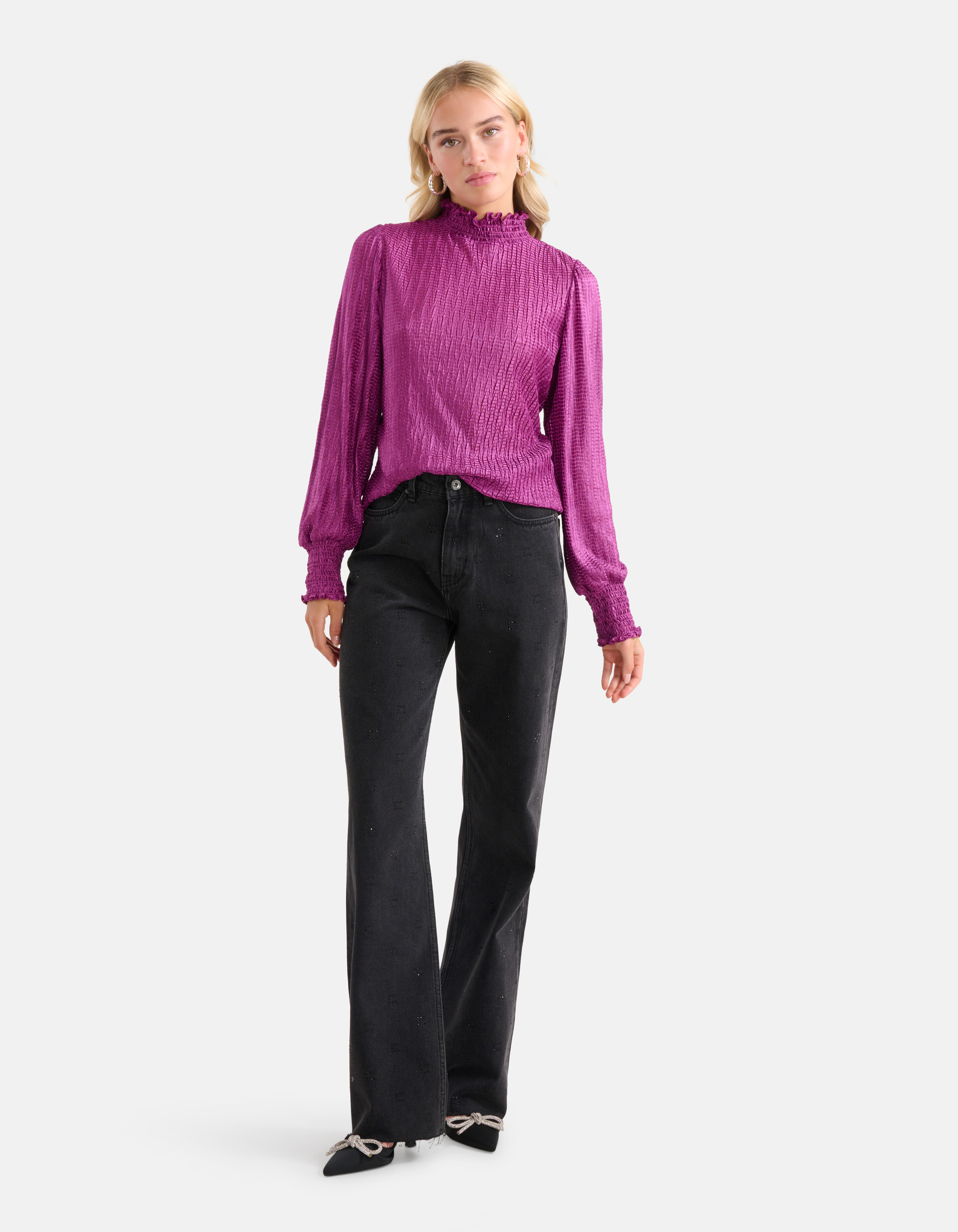 Textur Top Schwarz SHOEBY WOMEN