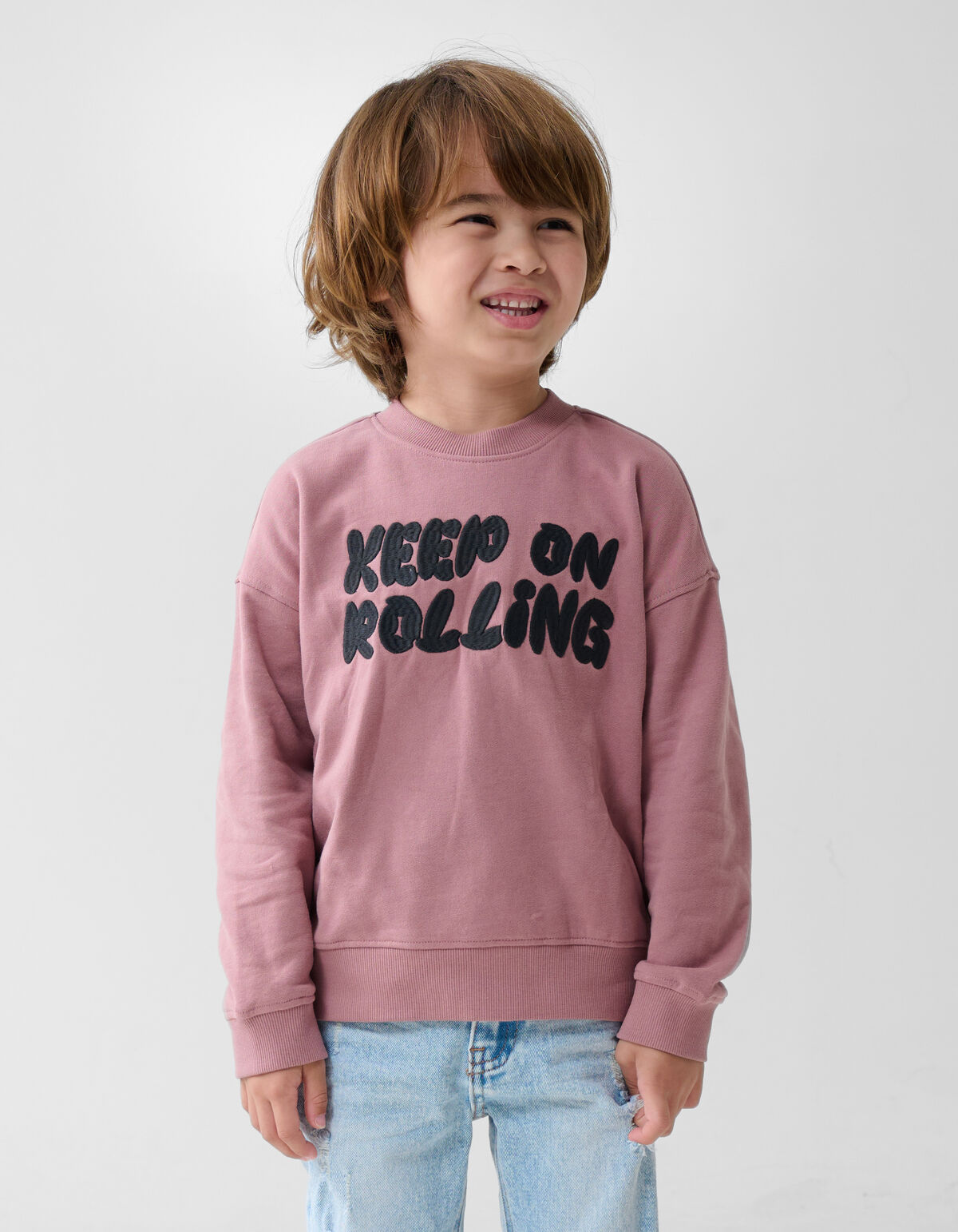 Artwork Sweater Donkerroze SHOEBY BOYS