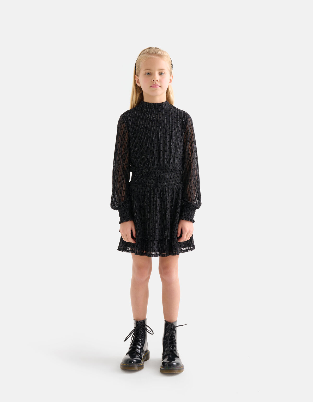 Glitzerndes Mesh-Kleid Schwarz SHOEBY GIRLS