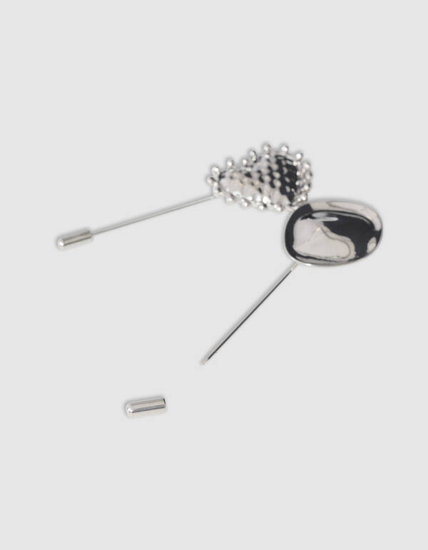 Pin Brosche Set Silber SHOEBY ACCESSOIRES
