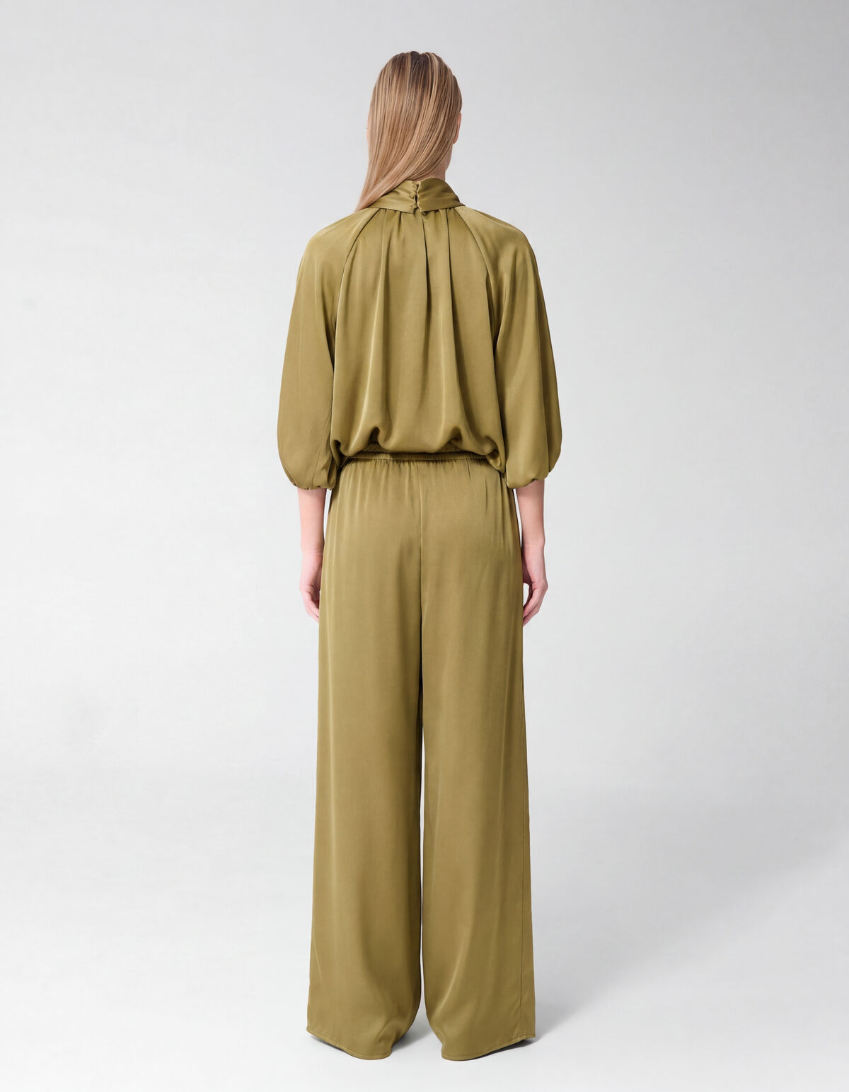 Satin Locker Sitzende Hose Gr&uuml;n Von Fred SHOEBY WOMEN