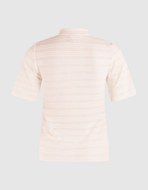 Mesh Texture Top Off Weiß SHOEBY WOMEN