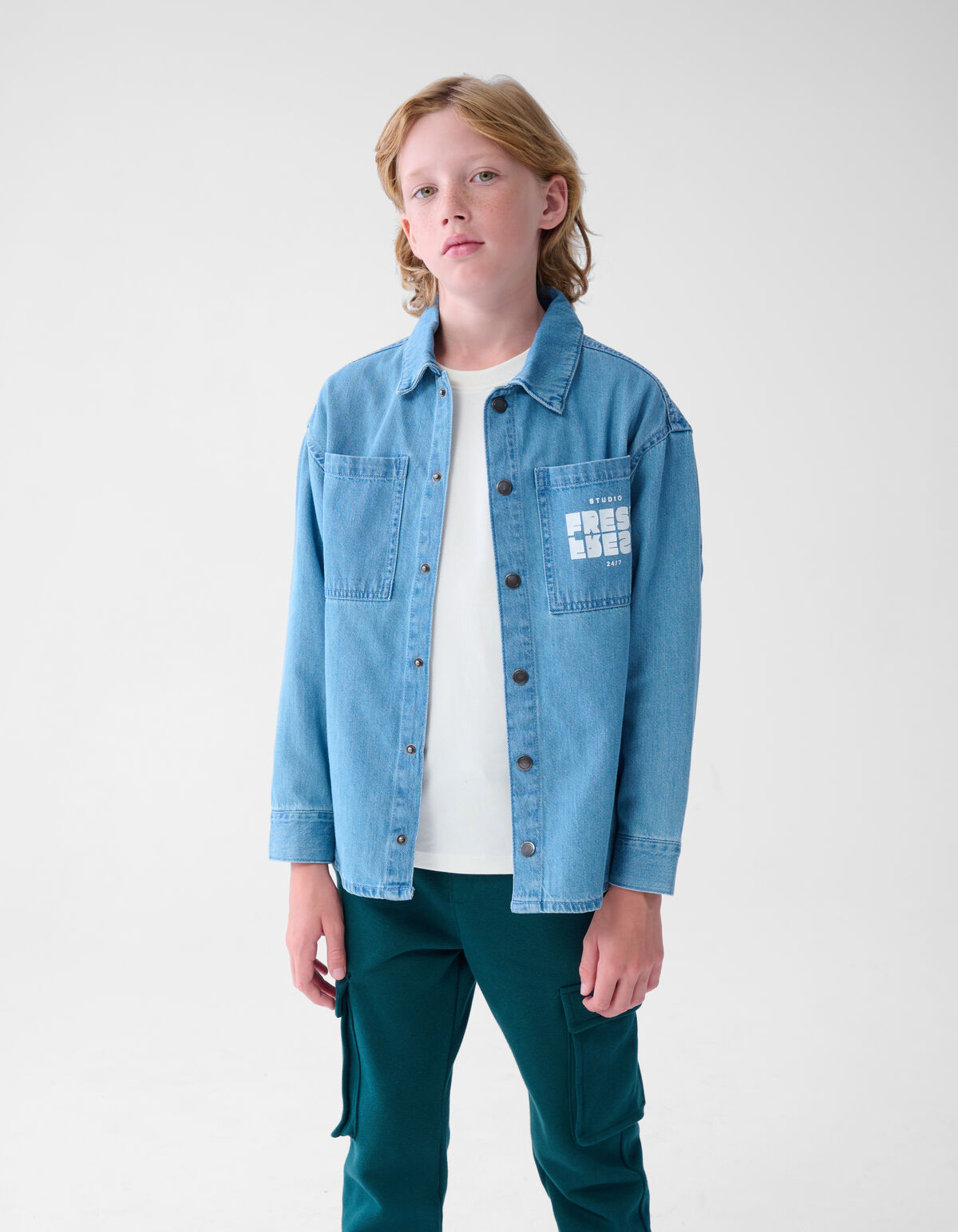 Denim-Hemd Blau SHOEBY BOYS