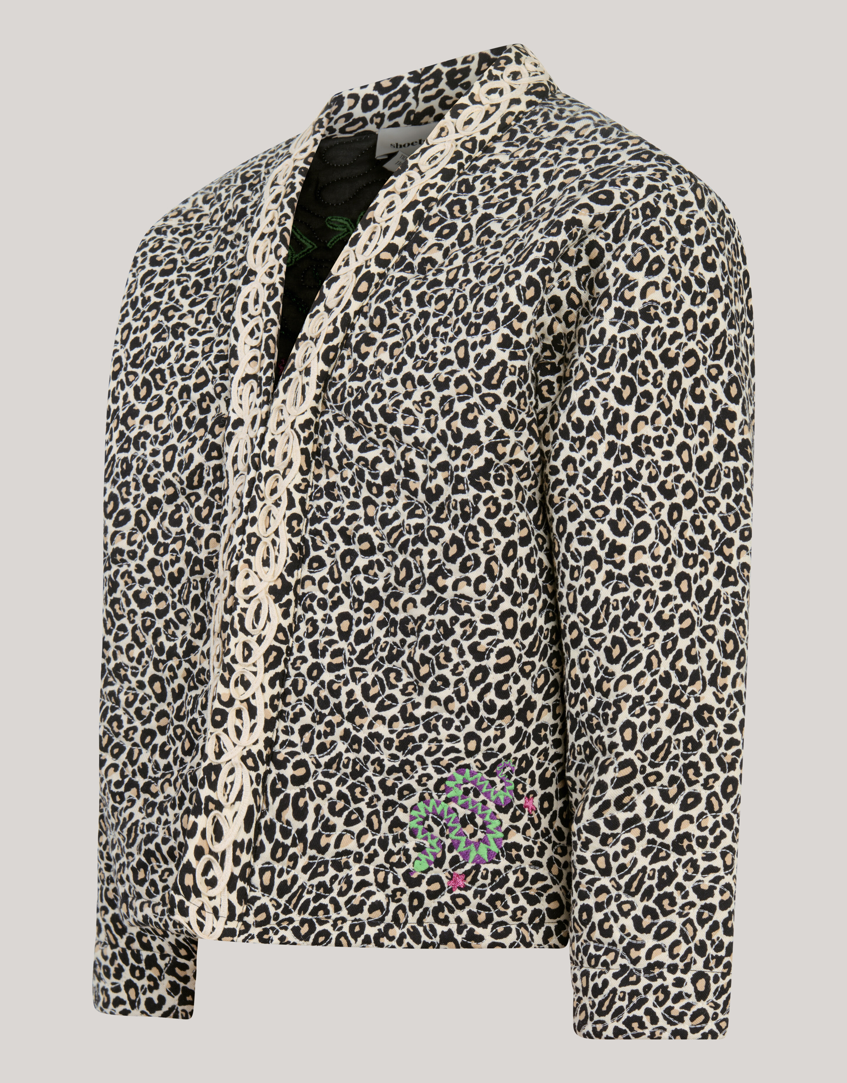 Leoparden Stickerei Jacke Braun SHOEBY GIRLS