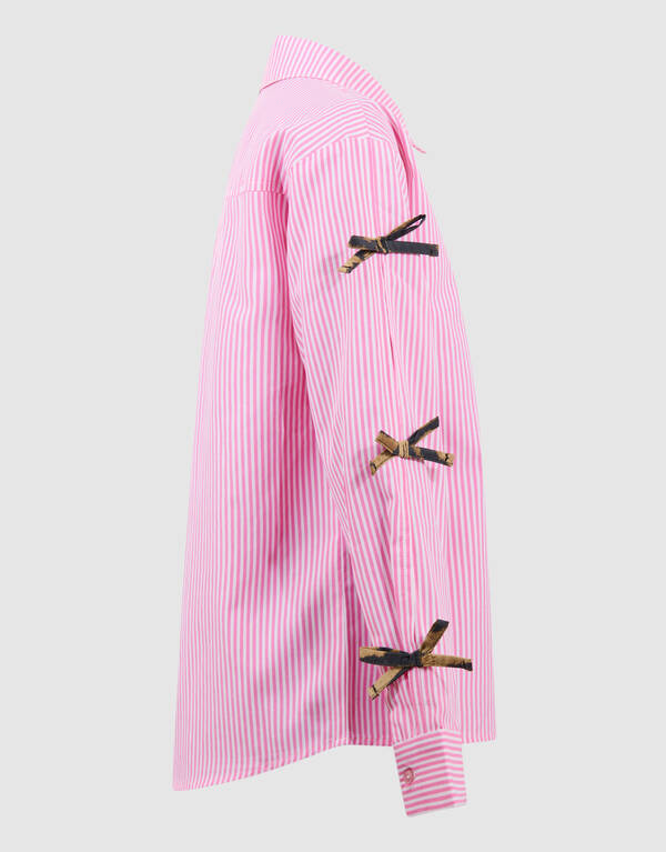 Nadelstreifen-Krawattenbluse Hellrosa SHOEBY GIRLS